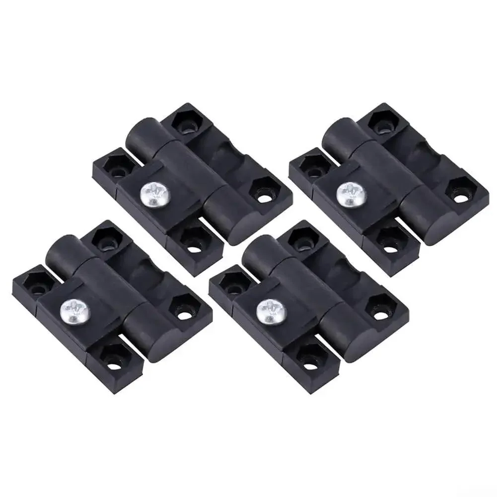 4 Pack Adjustable Torque Door Hinge With Smooth Damping And No Fuss Position Control Pre Drilled Holes Black Plastic Door Hinge For Home Installation And Cabinet Use
