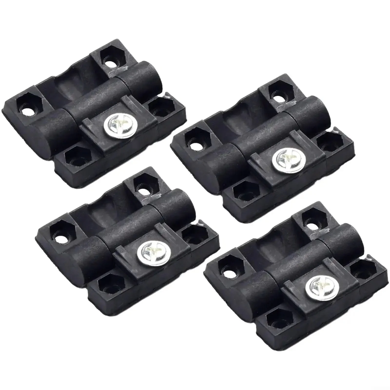 4 Pack Adjustable Torque Door Hinge With Smooth Damping And No Fuss Position Control Pre Drilled Holes Black Plastic Door Hinge For Home Installation And Cabinet Use - Image 4