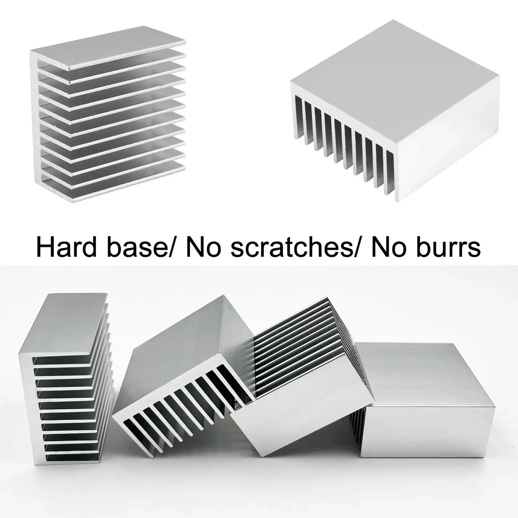 4 Pack Anodized Aluminum Heat Sinks 40 By 40 By 20mm Kit With 1.57 By 1.57 By 0.79 Inches Fins For Passive Cooling Of Electronics VRMs LED Modules Memory Chips Peltier Devices And 3D Printer Stepper Motors Like NEMA17 - Image 5