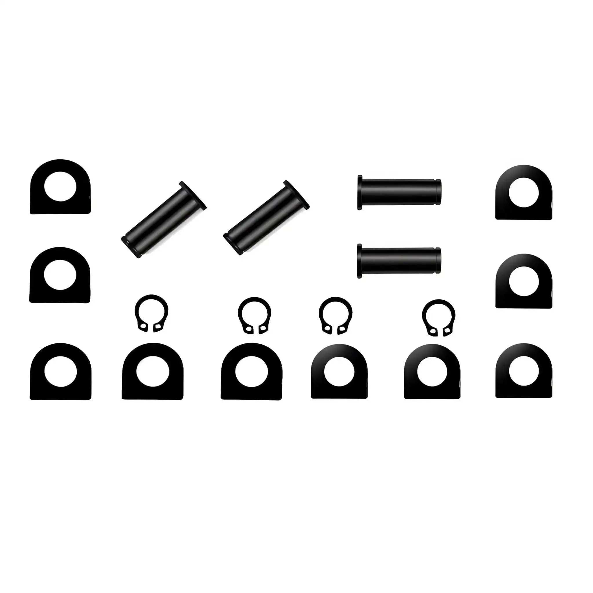 4 Pack Anti Rattle Footpeg Mounting Pins Kit For Harley Sportster Dyna Softail Touring Road King With High Tension Springs Washers E Clips Black Finish For Secure Rider And Passenger Pegs