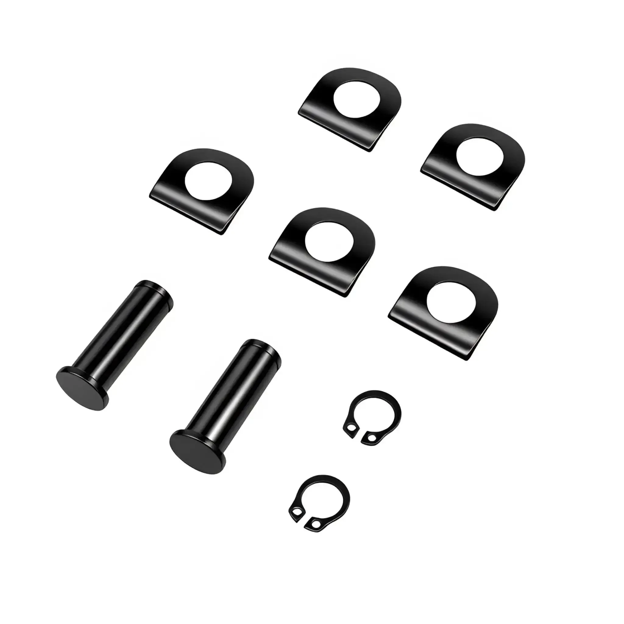 4 Pack Anti Rattle Footpeg Mounting Pins Kit For Harley Sportster Dyna Softail Touring Road King With High Tension Springs Washers E Clips Black Finish For Secure Rider And Passenger Pegs - Image 2