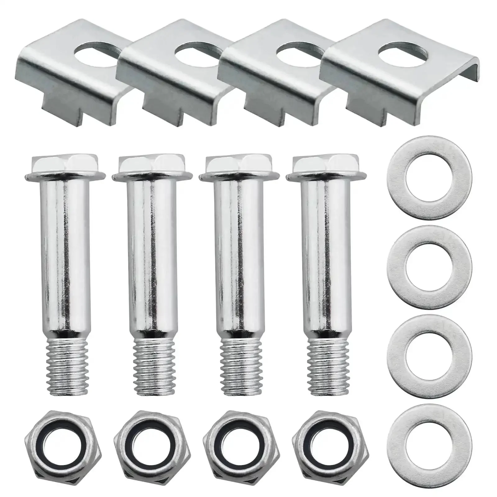 4 Pack Bike Training Wheel Mounting Screw Kit With Shoulder Bolts Washers Vertical Brackets And Lock Nuts 23mm Replacement Hardware For Quick Easy Side Wheel Mounting And Durable Bike Tripod Support