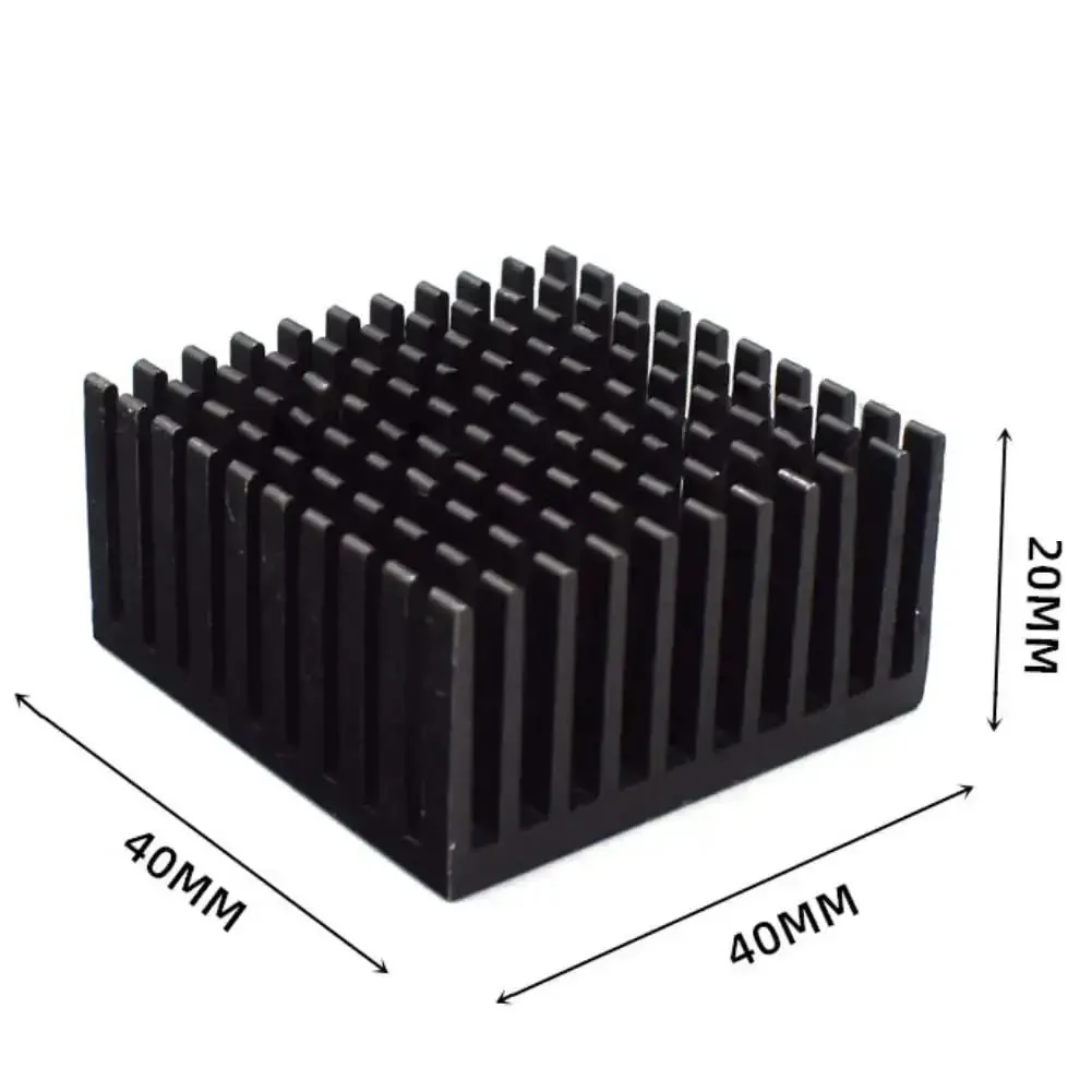 4 Pack Black Aluminum Heat Sinks With Pre Applied Thermal Conductive Tape For VRMs GPUs Stepper Drivers And 3D Printer Motors Easy Clip On Cooling Kit Solution - Image 5