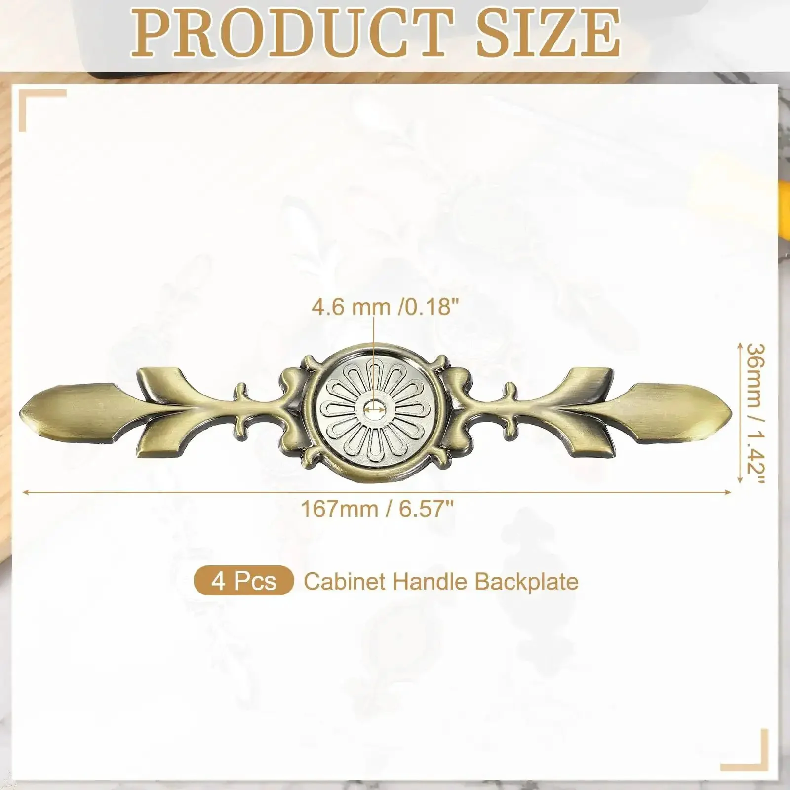 4 Pack Cabinet Backplates Dope Bronze Zinc Alloy Retro Vintage Style For Wardrobes Cupboards Closets And Dressers Durable Single Hole Three Sixteenth Inch Back Plate For Drawer Knobs Classic Hardware For Rustic Renovations Easy Install - Image 6