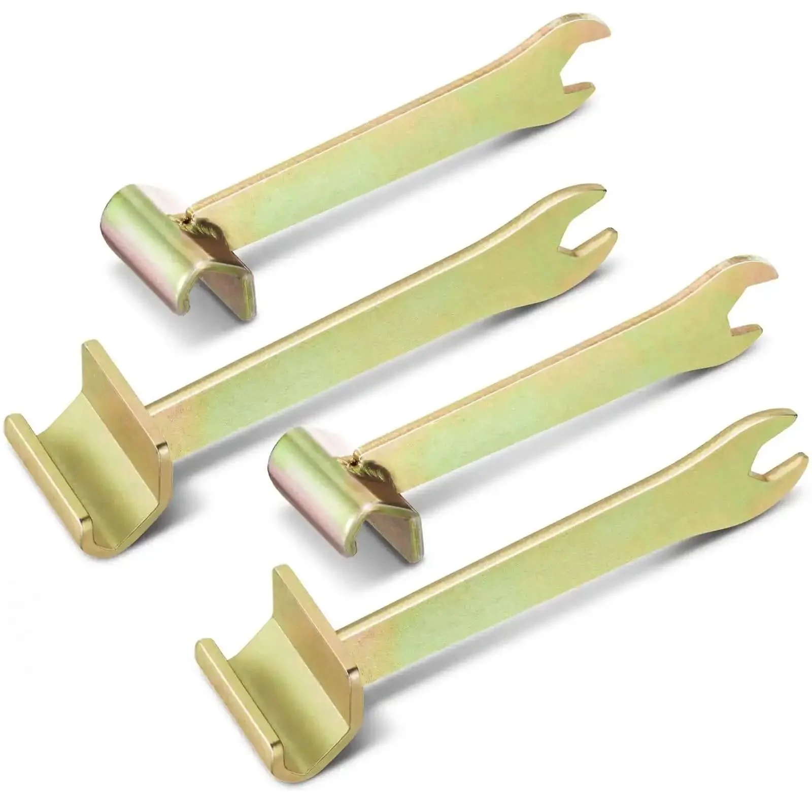 4 Pack Clamp Wrench Tool Set For Ductwork With 135mm And 155mm Lever Lock Tools, Heavy Duty Duct Clamp Hook And Stretcher, Zinc Coated Antique Bronze Finish, 2 In 1 HVAC Ducting Essentials