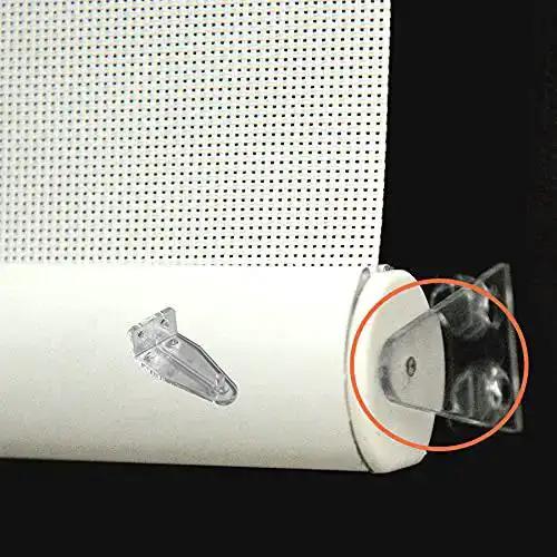4 Pack Clear Plastic Hold Down Brackets For 1 Inch Mini Blind Bottom Rail Clips With Screws No Brainer Install Durable Lightweight Construction Reliable Hold Down Includes Eight Screws - Image 2