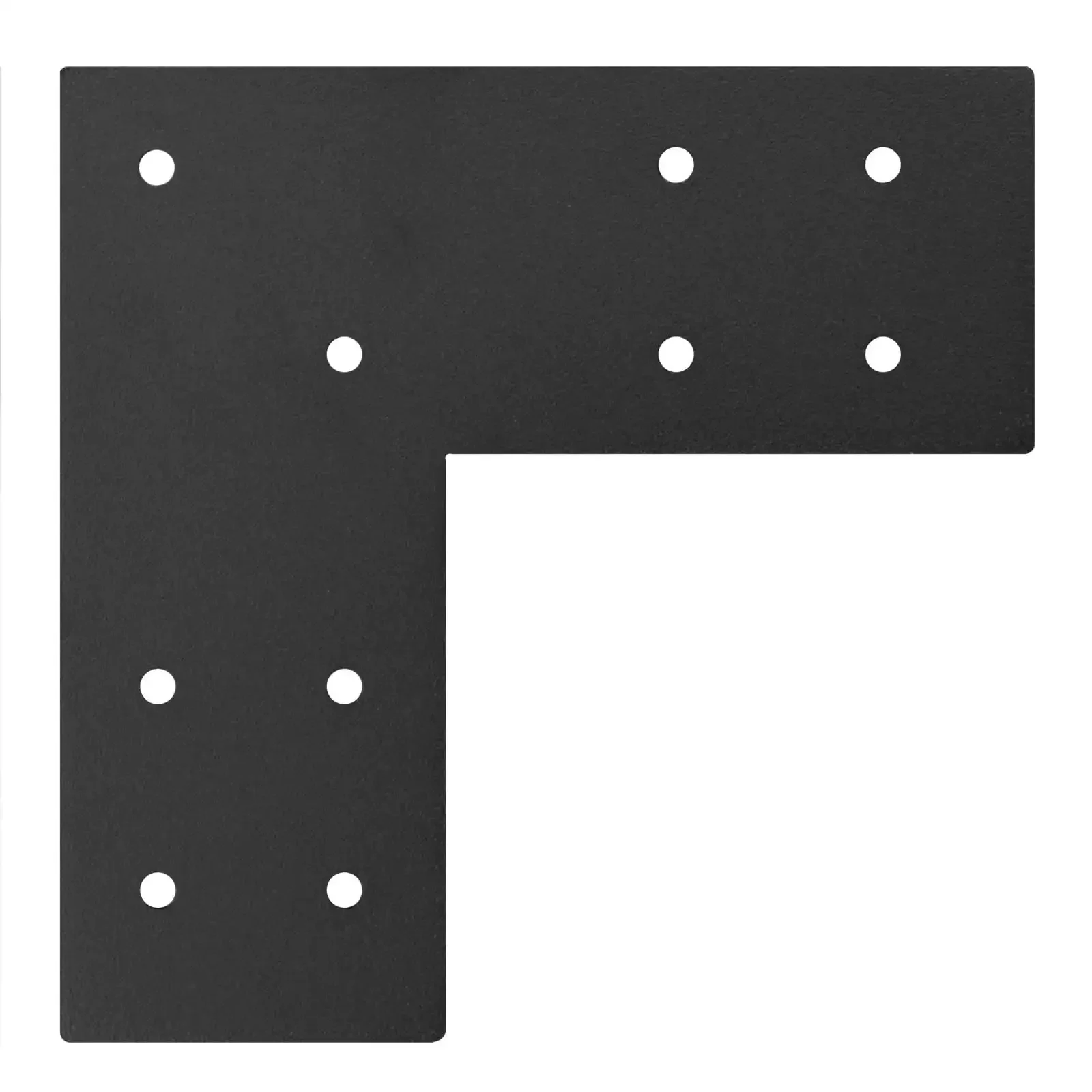 4 Pack Flat Mending Plates For 4x4 Posts Heavy Duty L Shaped Corner Braces Post To Beam Connectors Seven And A Half Inch Long By Three Inch Wide 11 Gauge Carbon Steel Powder Coated Black