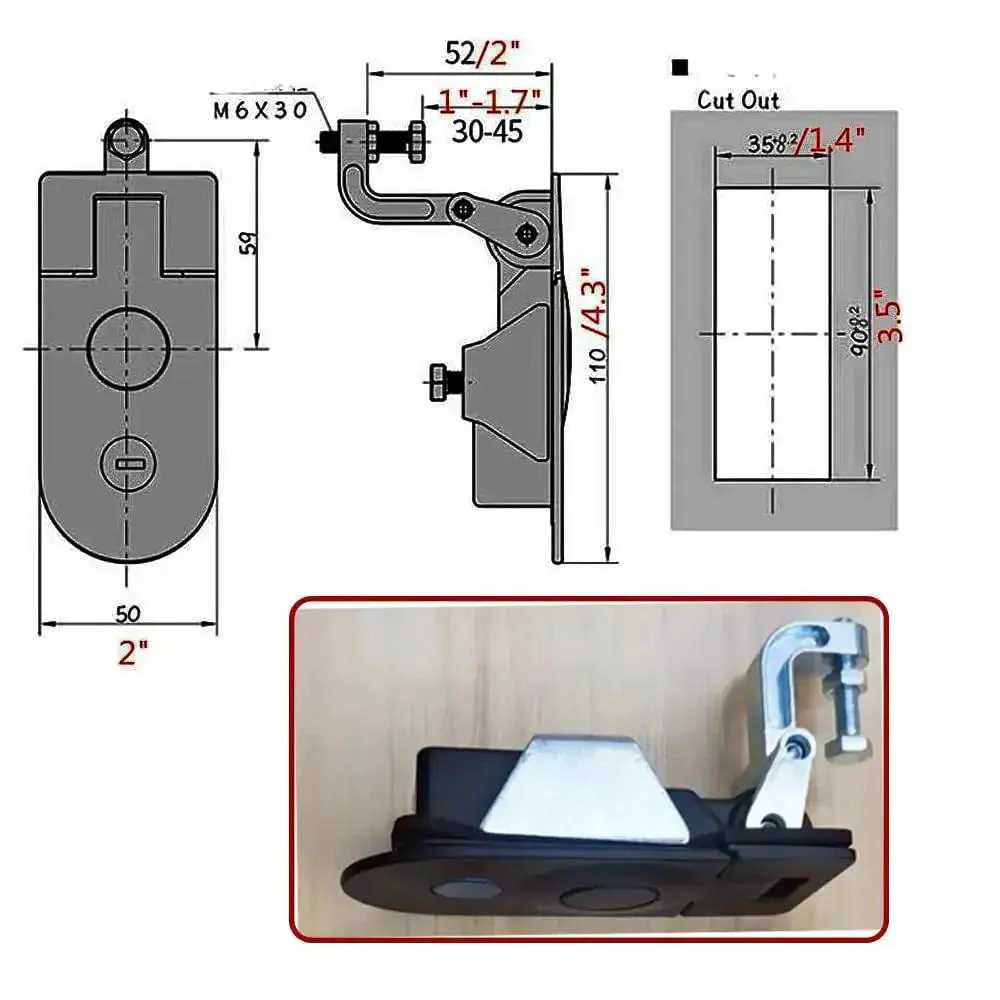 4 Pack Flush Mount Compression Latches With Trigger Action Adjustable For RV Truck Doors Tool Boxes And Generator Enclosures Control Panels 8 Keys Keyed Alike Zinc Alloy Lock Replacement - Image 2