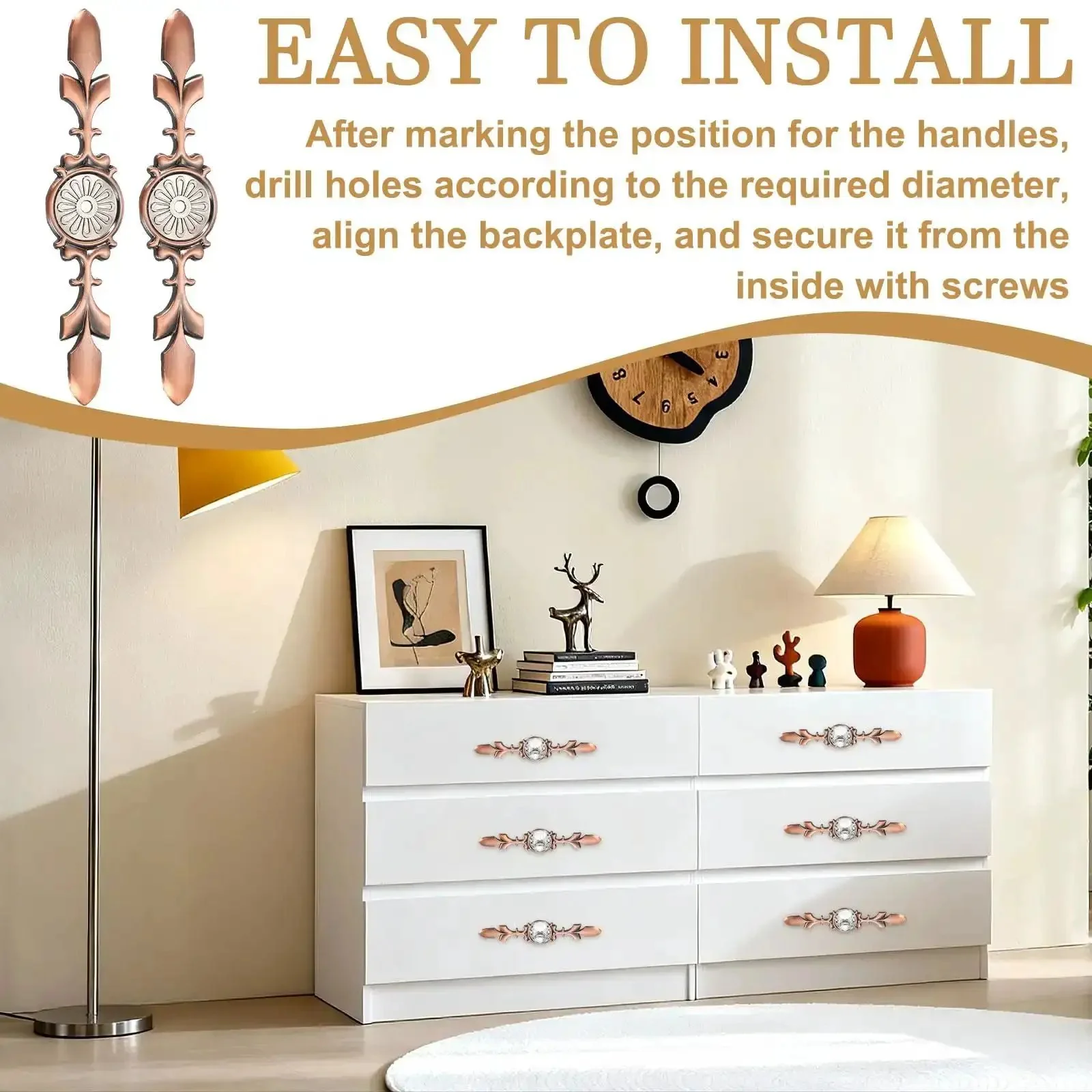 4 Pack Old School Retro Bronze Cabinet Back Plates For Wardrobes And Cupboards Zinc Alloy Drawer Knob Backplates With Five Thirty Second Inch Single Hole And 4.66 Inches Long Vintage Dresser Closet Hardware - Image 4