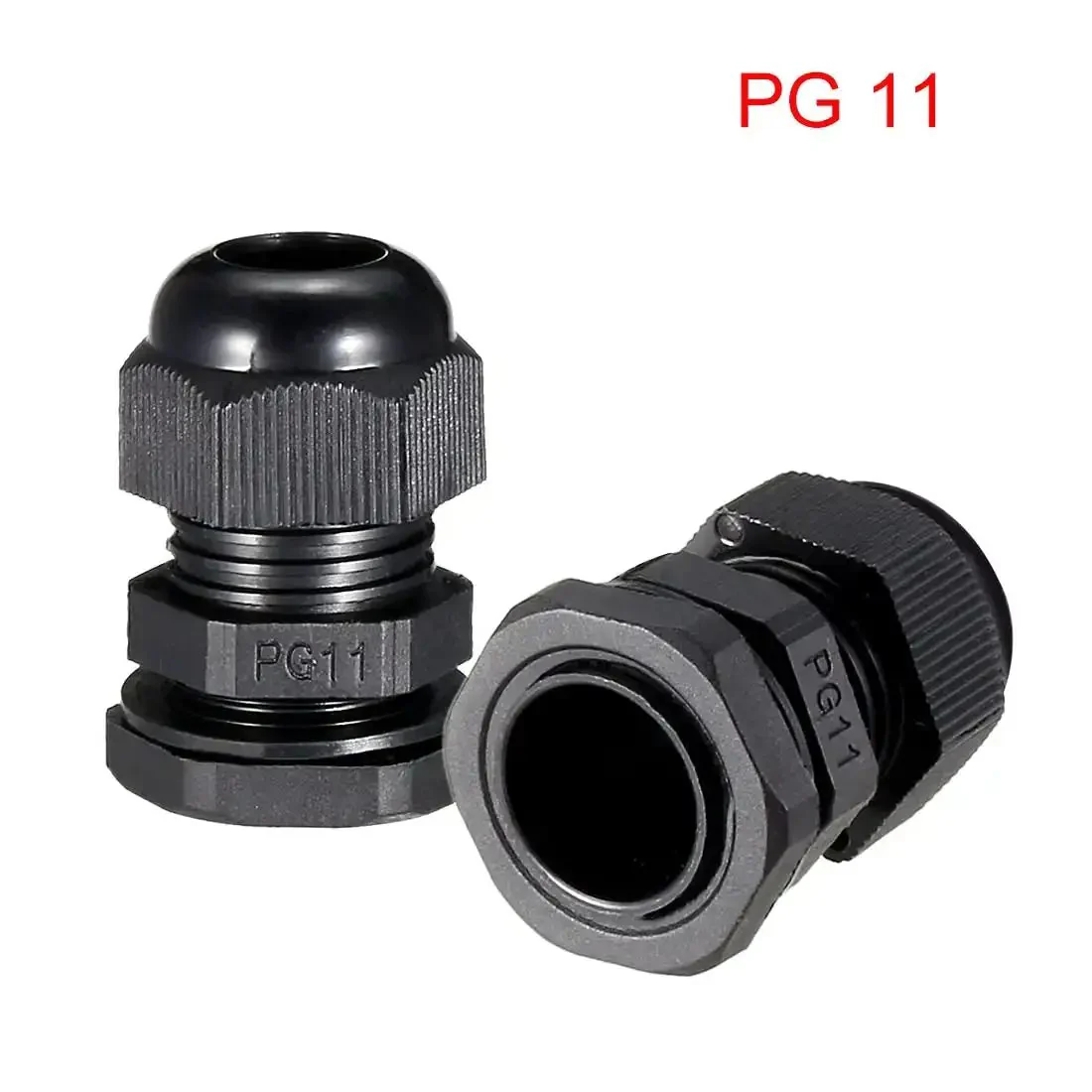 4 Pack PG11 Cable Gland Waterproof Plastic Joint With Adjustable Locknut Black Fits 5mm To 10mm Cable Diameter For Outdoor Indoor Electrical Enclosures Rugged Heavy Duty Marine And Workshop Projects - Image 6