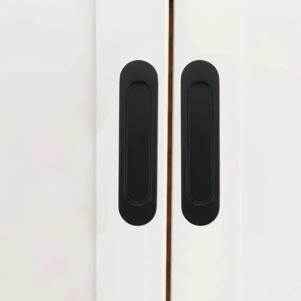 4 Pack Recessed Door Pulls With Strong Adhesive For Sliding Closet Doors And Panel Doors, Easy To Install No Drilling Required, Elegant Flush Handle Design, Universal Fit For Cabinets, Closets, Wardrobes And Interior Doors - Image 7
