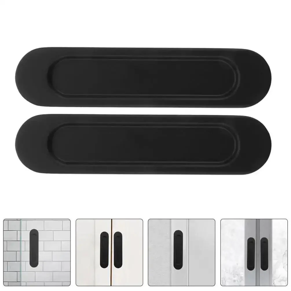 4 Pack Recessed Door Pulls With Strong Adhesive For Sliding Closet Doors And Panel Doors, Easy To Install No Drilling Required, Elegant Flush Handle Design, Universal Fit For Cabinets, Closets, Wardrobes And Interior Doors - Image 8