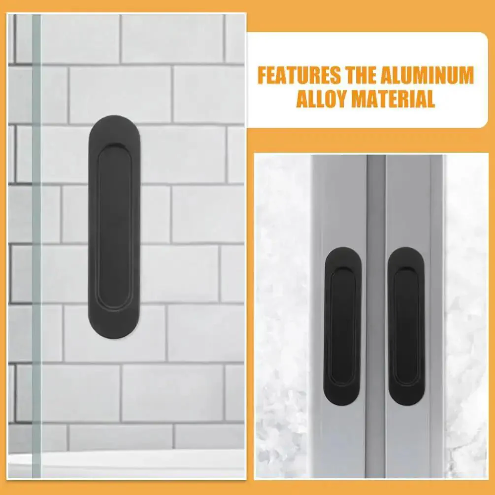 4 Pack Recessed Door Pulls With Strong Adhesive For Sliding Closet Doors And Panel Doors, Easy To Install No Drilling Required, Elegant Flush Handle Design, Universal Fit For Cabinets, Closets, Wardrobes And Interior Doors - Image 9