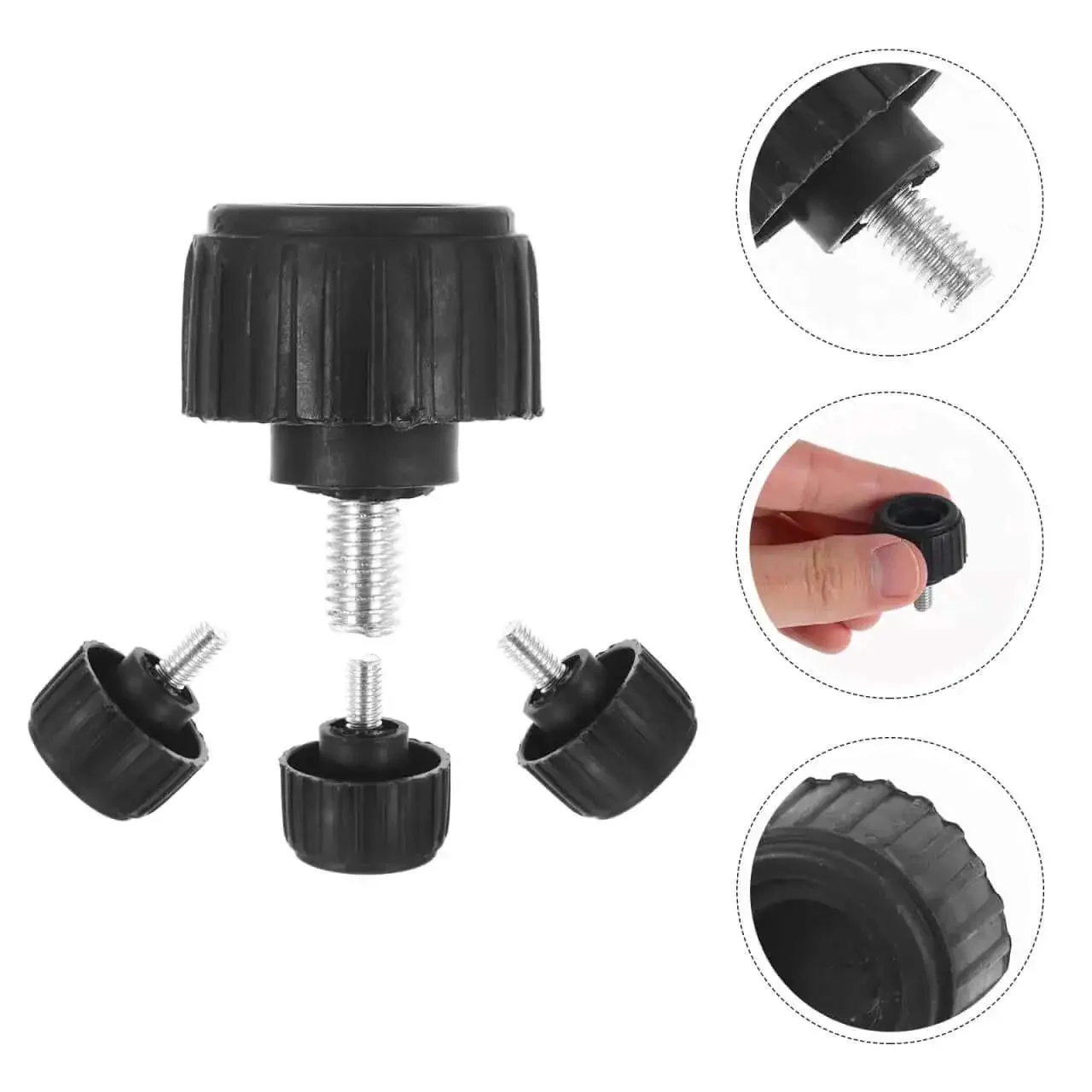 4 Pack Replacement Scale Feet For Electronic Platform Scales With Shock Absorber Design, Universal 1.37 Inch Stable, Rock Solid Heavy Duty Durable Feet For Industrial And Scientific Scales, Improves Balance And Accurate Weighing - Image 2
