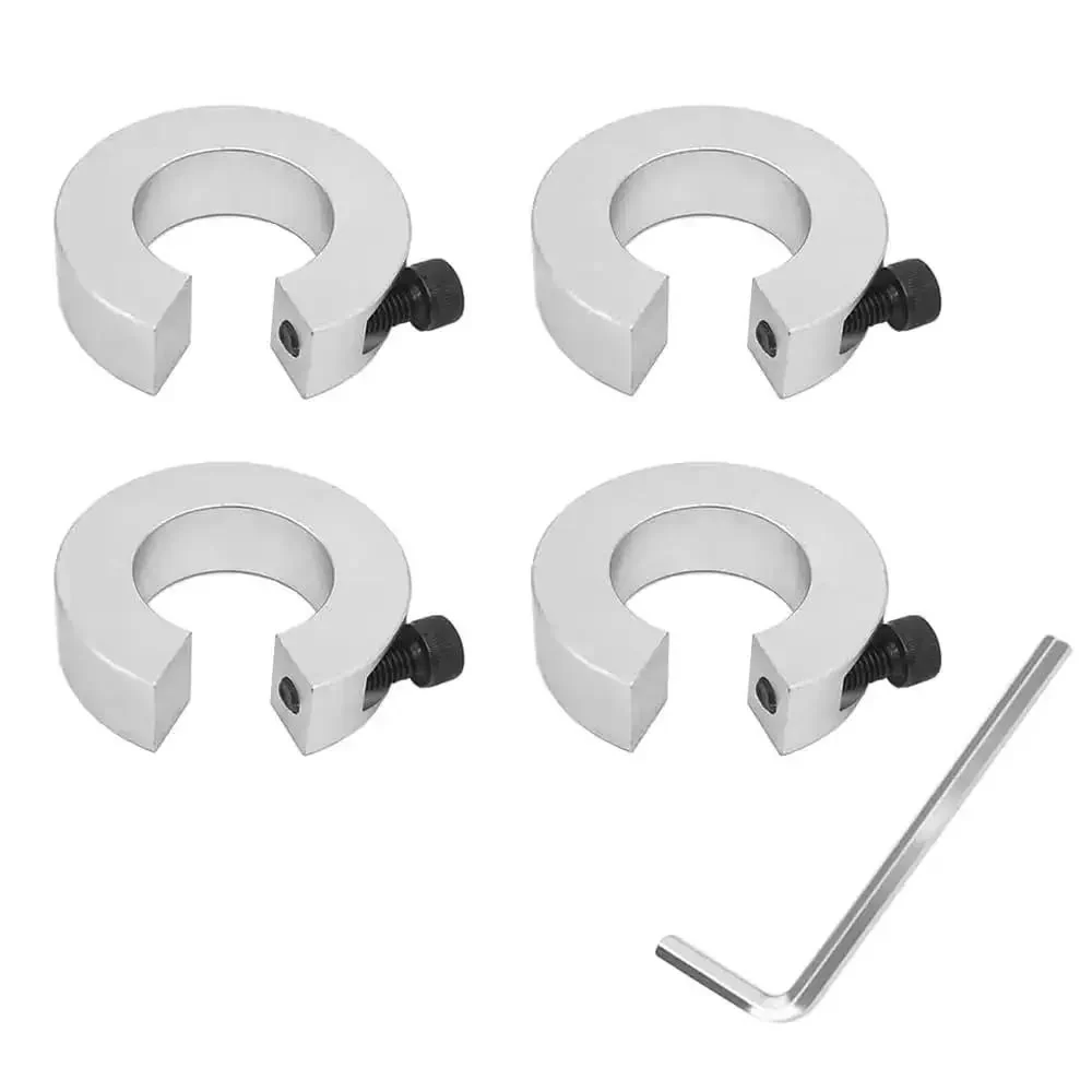 4 Pack SBR20 Linear Rail Stop Collars Aluminum Alloy Shaft Lock Rings 20mm Inner Diameter 40mm Outer Diameter 12mm Thick Pro Grade CNC Parts Tool For Linear Guides Milling Machines