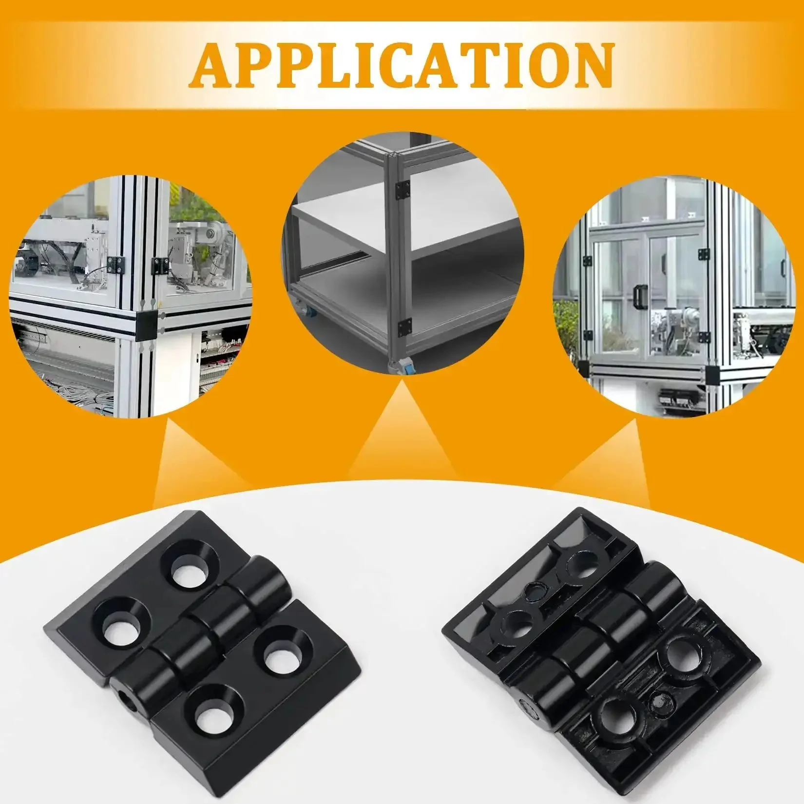4 Pack Zinc Alloy Hinge Set For 2020 Series 6mm T Slot Aluminum Extrusion Frames And 3D Printer Builds Heavy Duty Hinges For Beefy Mounts And Easy Install - Image 2