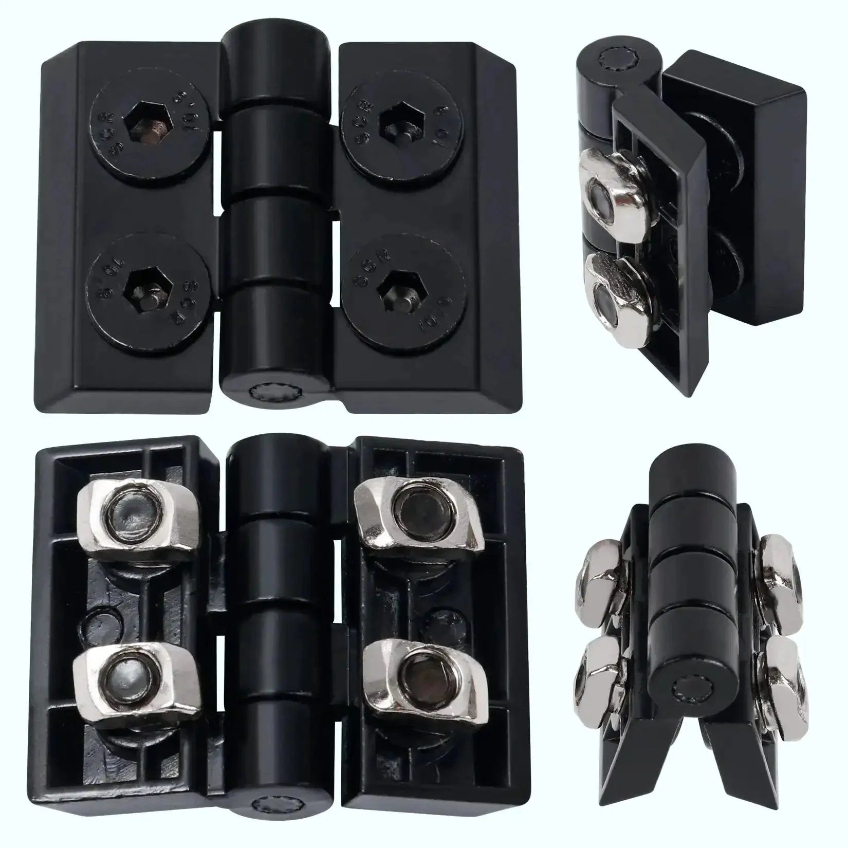 4 Pack Zinc Alloy Hinge Set For 2020 Series 6mm T Slot Aluminum Extrusion Frames And 3D Printer Builds Heavy Duty Hinges For Beefy Mounts And Easy Install - Image 3