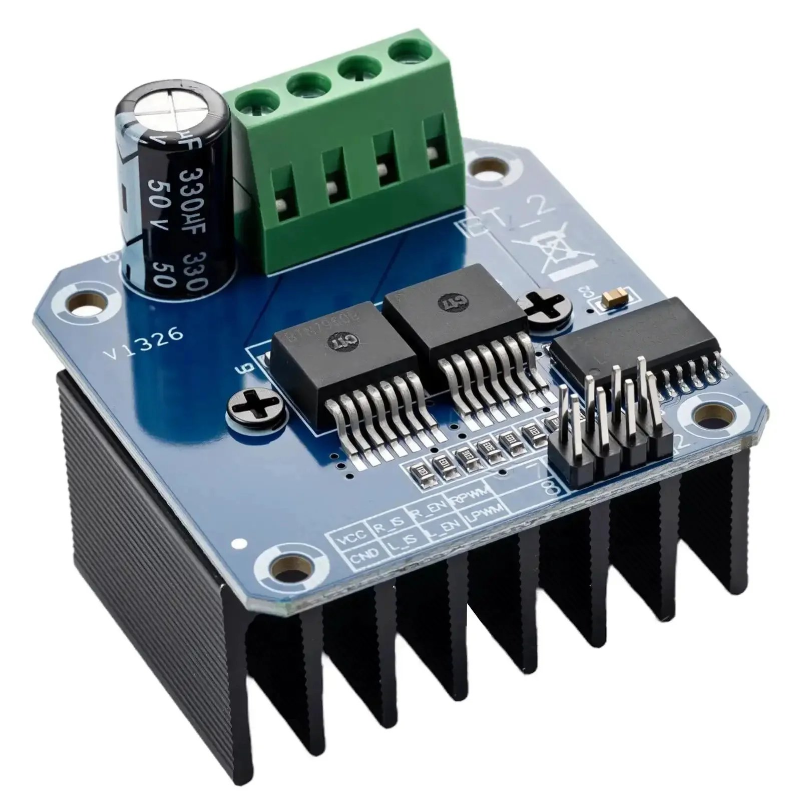 4 Piece BTS7960 43A High Power Motor Driver Module Set For Arduino Projects With Current Limiting, 5V Isolation, Onboard Power Indicator, PWM Control, Heat Sink Ready, Ideal Smart Car Driver - Image 7