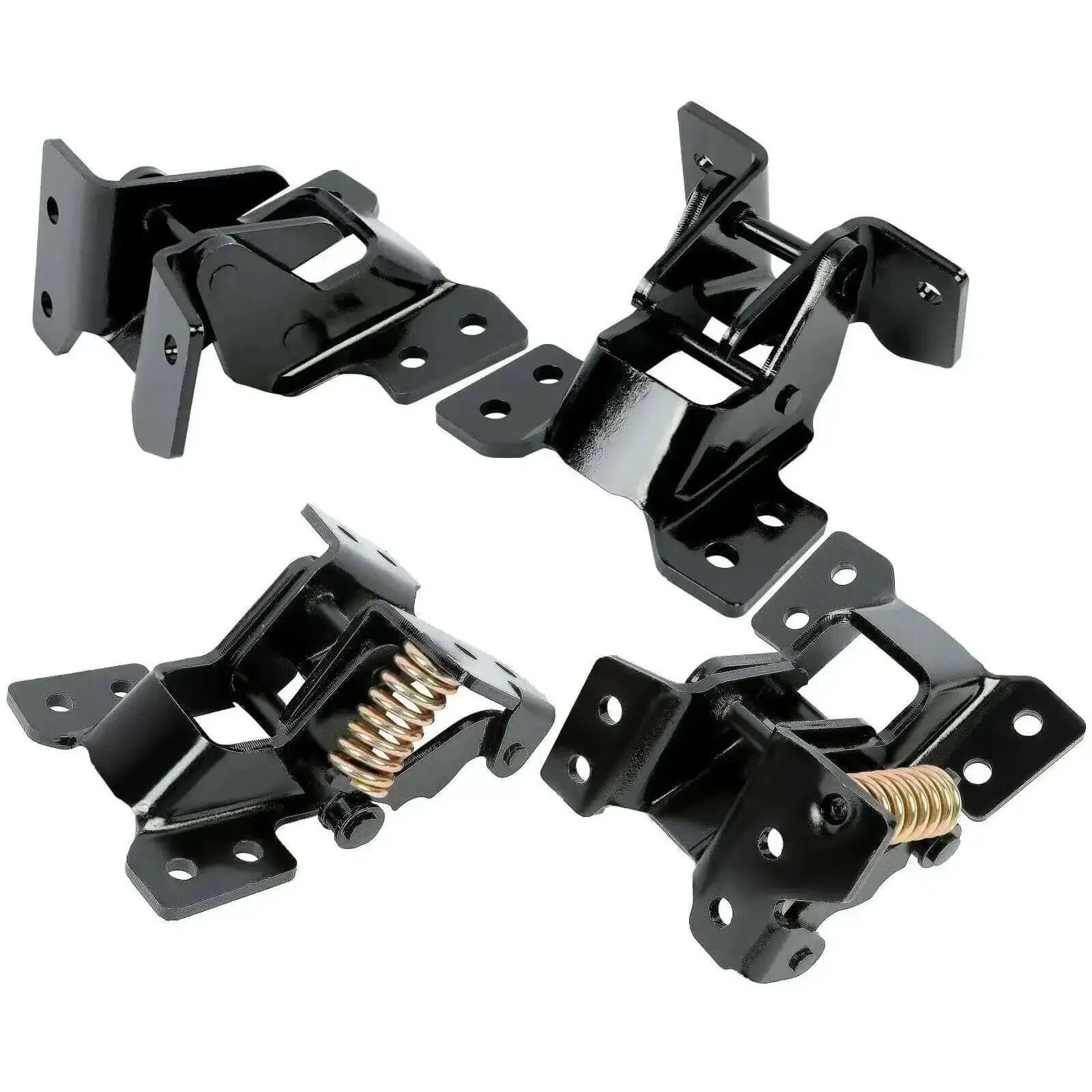 4 Piece Door Hinge Kit For Left Driver And Right Passenger Upper And Lower Steel Black Electrophoresis Finish Vehicle Door Hinge Replacement Set Durable Auto Hardware For A Solid Fit - Image 3