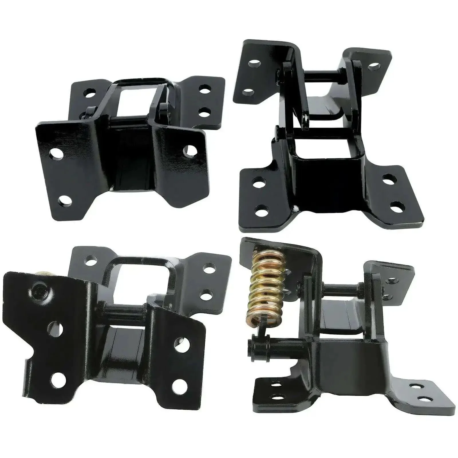 4 Piece Door Hinge Kit For Left Driver And Right Passenger Upper And Lower Steel Black Electrophoresis Finish Vehicle Door Hinge Replacement Set Durable Auto Hardware For A Solid Fit - Image 4