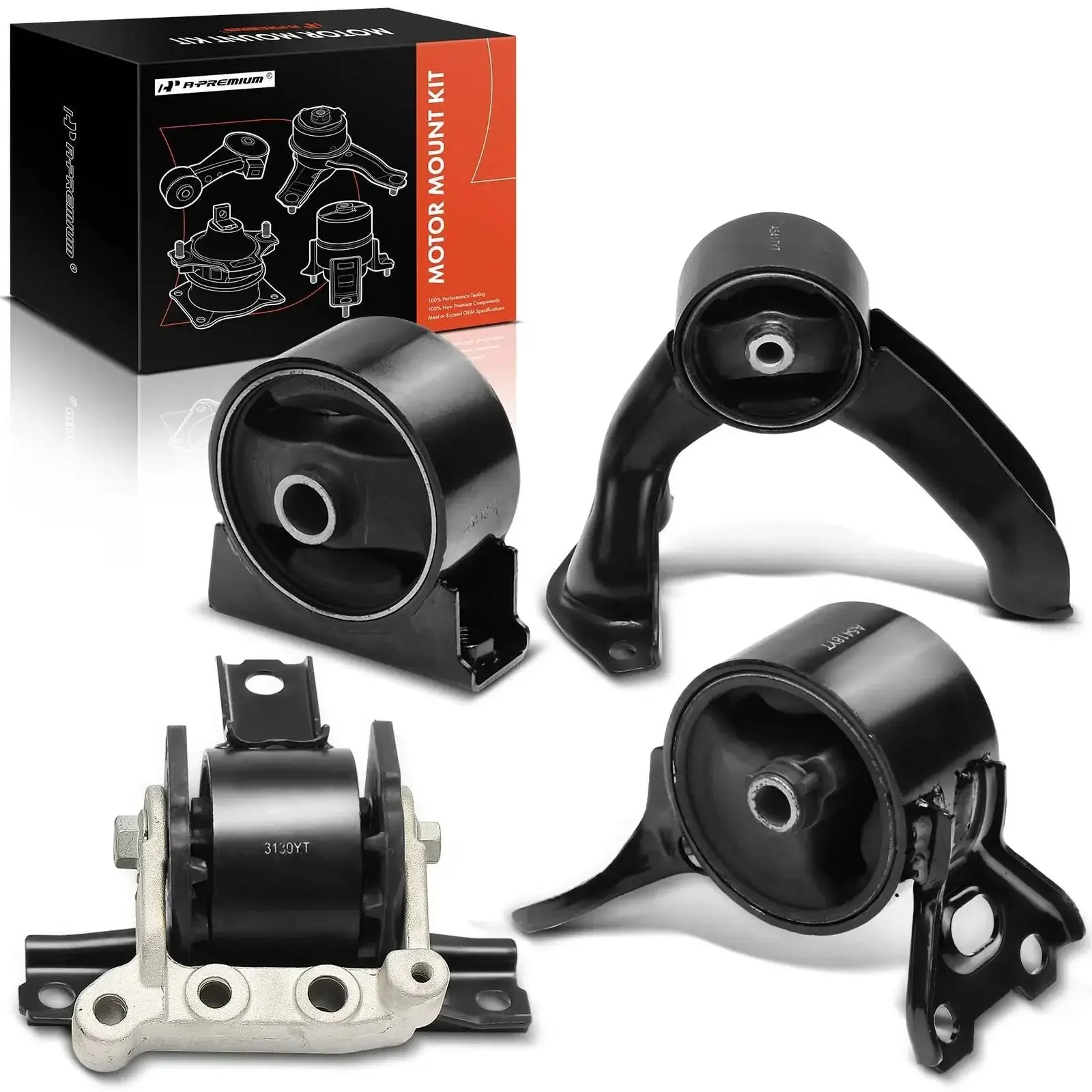 4 Piece Engine And Transmission Mount Set For Mitsubishi Outlander Sport 2011-2021 Lancer 2008-2017 RVR 2011-2021 2.0L 2.4L Replaces 5105511AE 68032586AF