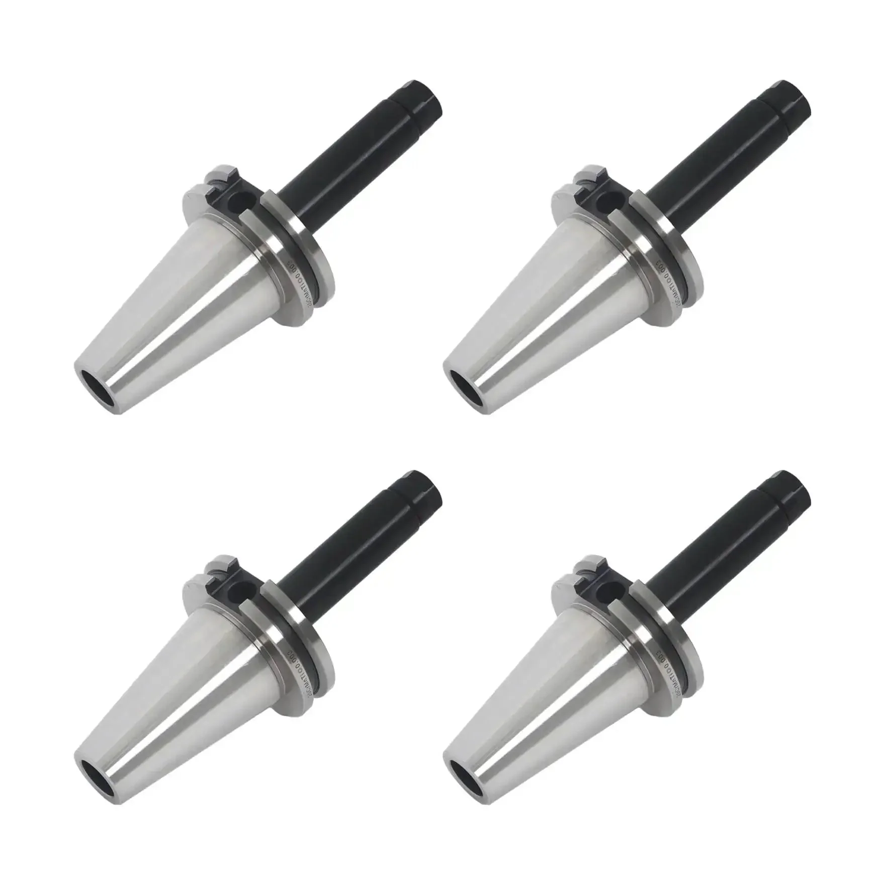 4 Piece ER11 Collet Chuck Tool Holder Kit Balanced To G2.5 At 20000 RPM For CNC Chucks And CAT40 Adapters On Drilling And Milling Machines Ideal For Precision Machining, High Speed Performance, Low Vibration For Reliable CNC Milling And Drilling