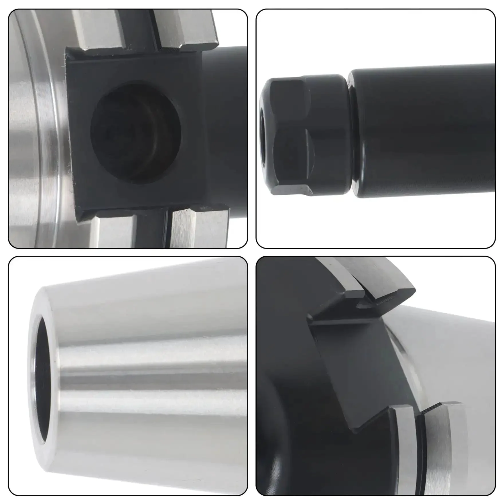 4 Piece ER11 Collet Chuck Tool Holder Kit Balanced To G2.5 At 20000 RPM For CNC Chucks And CAT40 Adapters On Drilling And Milling Machines Ideal For Precision Machining, High Speed Performance, Low Vibration For Reliable CNC Milling And Drilling - Image 2