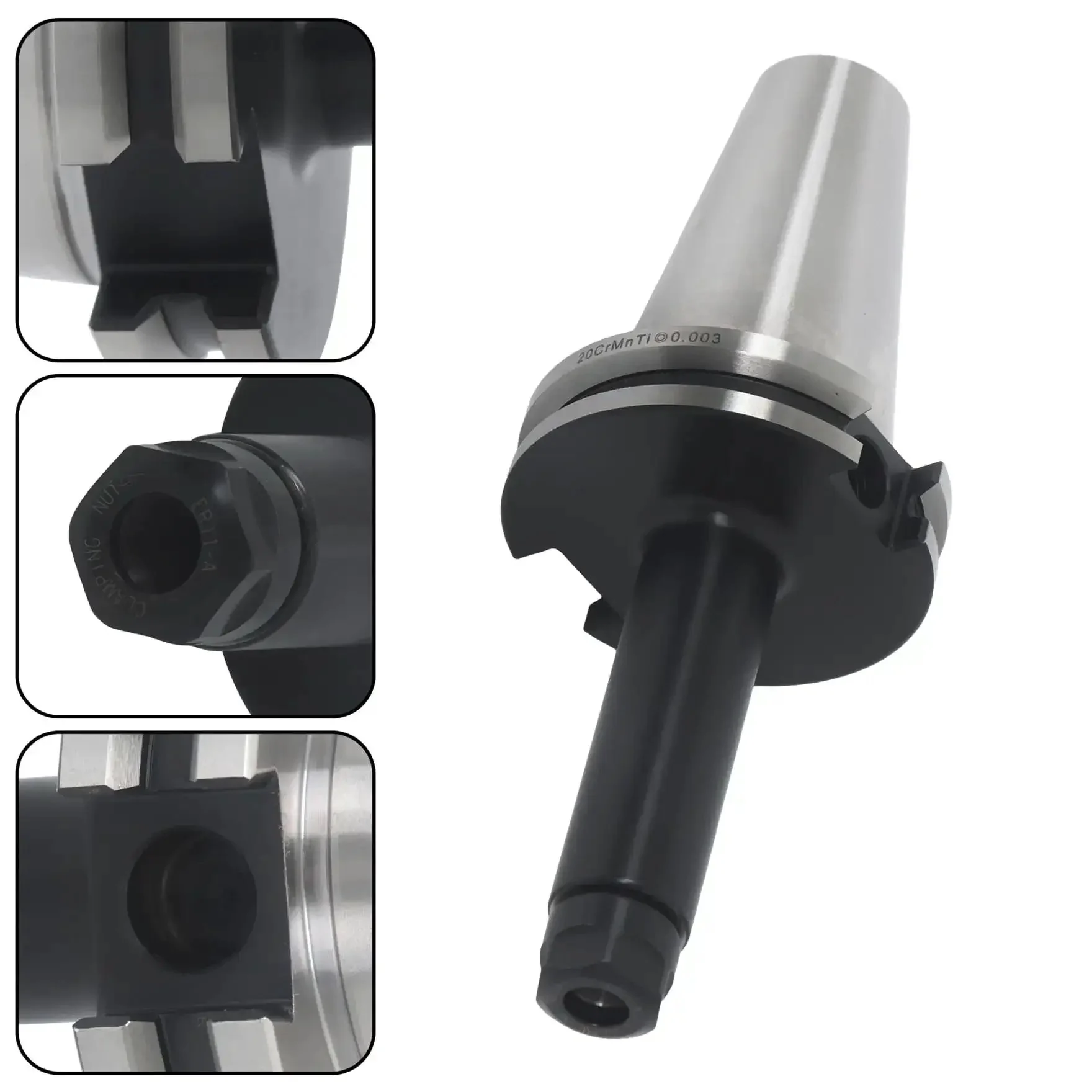4 Piece ER11 Collet Chuck Tool Holder Kit Balanced To G2.5 At 20000 RPM For CNC Chucks And CAT40 Adapters On Drilling And Milling Machines Ideal For Precision Machining, High Speed Performance, Low Vibration For Reliable CNC Milling And Drilling - Image 7