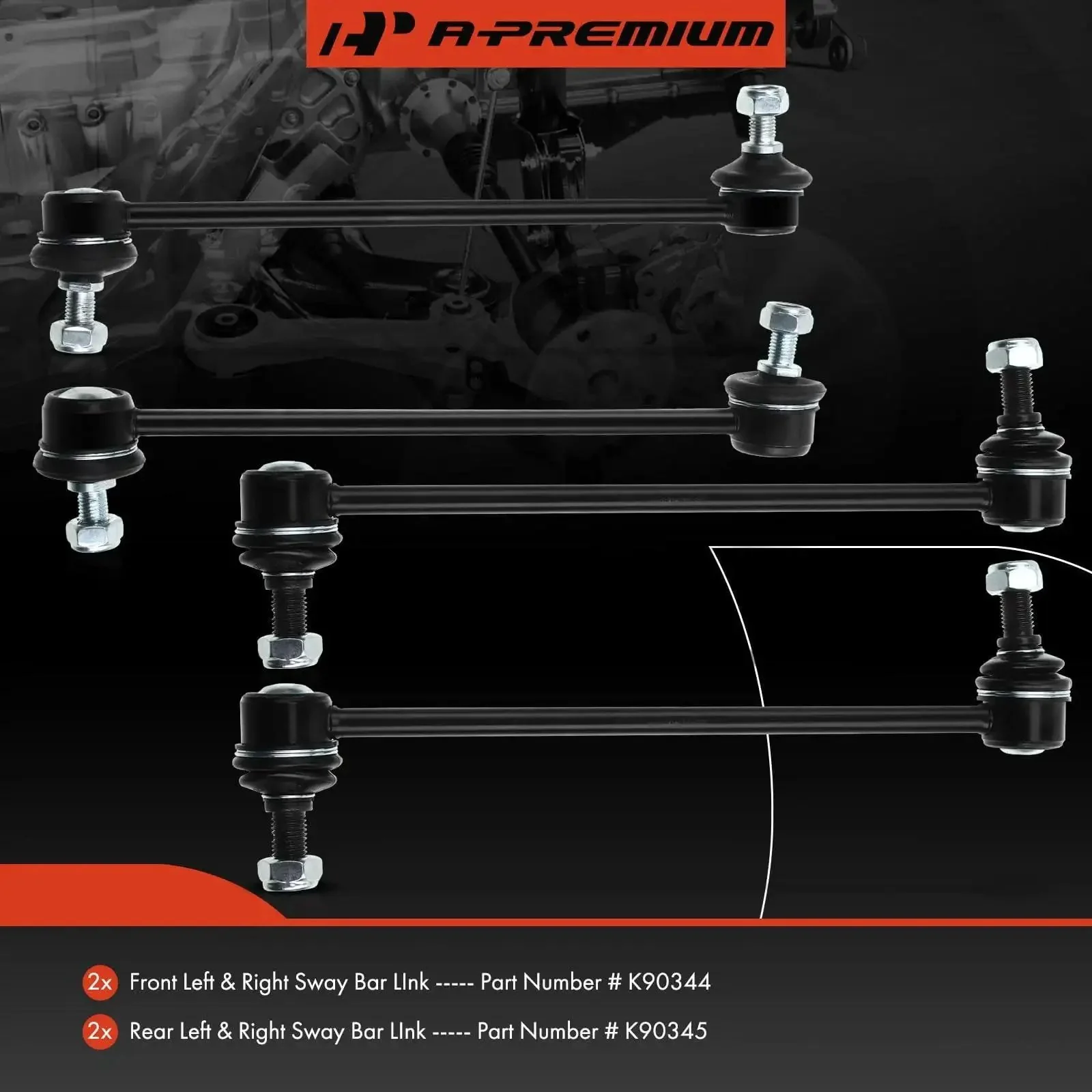 4 Piece Front And Rear Sway Bar Link Kit For Toyota And Lexus Models 2001 Through 2016 Built To Last With Beefy Stabilizer Links Including Camry Highlander Avalon Venza ES300 ES330 RX330 RX350 RX400h Solara - Image 8
