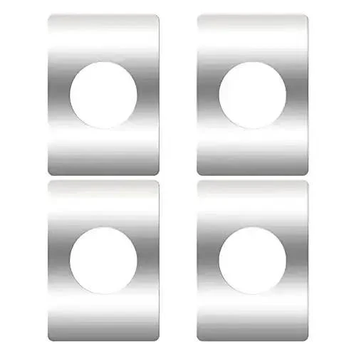 4 Piece Stainless Steel Door Reinforcement Plates Set For Covering Damaged Holes And Fixing Loose Locks Backplate Repair Door Knob Hole Cover Waterproof Rust-Resistant Brushed Finish For Lock Up Solid Security