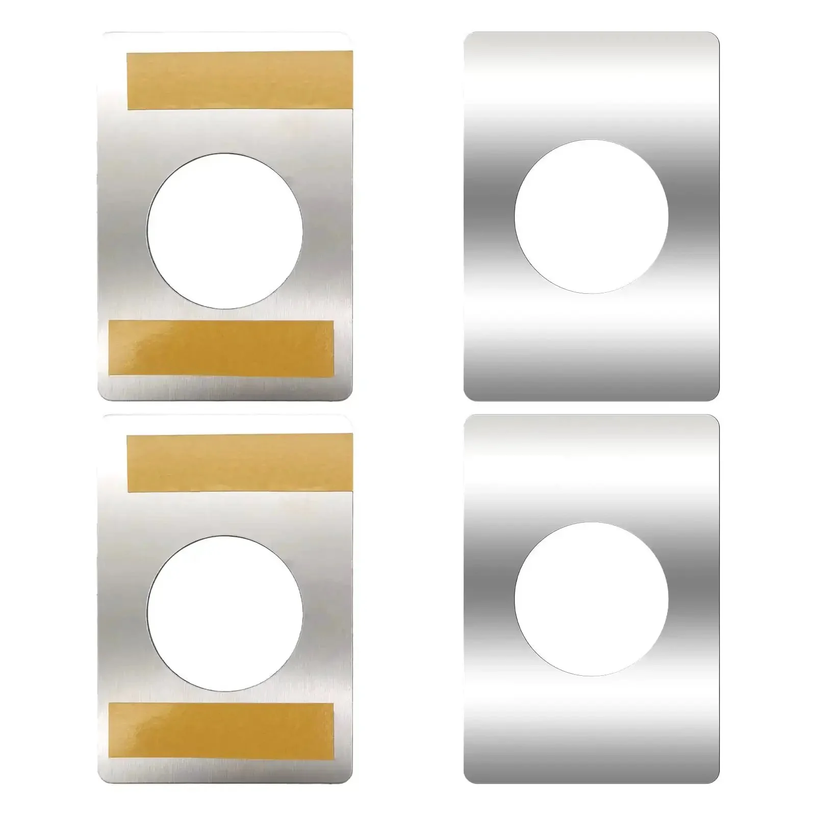 4 Piece Stainless Steel Door Reinforcement Plates Set For Covering Damaged Holes And Fixing Loose Locks Backplate Repair Door Knob Hole Cover Waterproof Rust-Resistant Brushed Finish For Lock Up Solid Security - Image 8