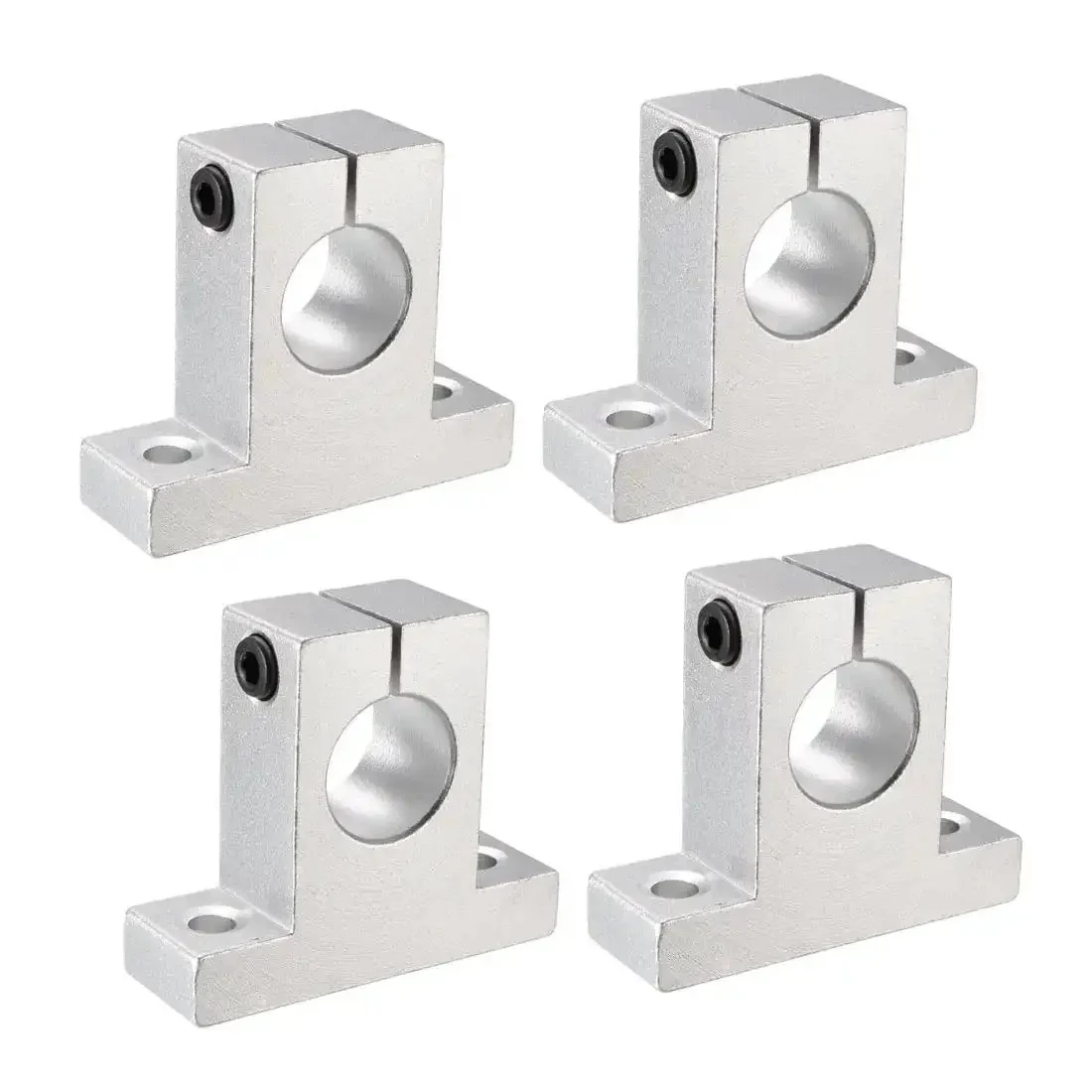4 Pieces SK20 Aluminum Linear Rail Shaft Supports And 20mm Motion Guides For CNC Machines And 3D Printers, High Precision, Lightweight Aluminum, Corrosion-Resistant, Easy To Install, Quick Alignment For Smooth Movement