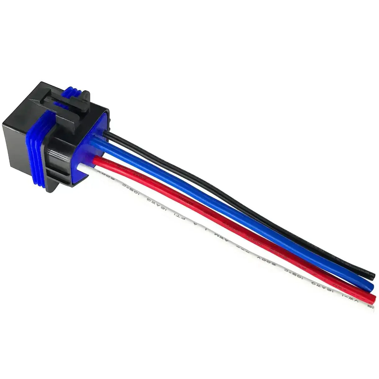 4 Pin 12V DC IP65 Waterproof Relay Harness Kit With Heavy Duty 40/30 Amp Rating 12 And 16 AWG Tinned Copper Wires SPST Automotive Relay For Horns Starters Radiator Fans Motors And Cooling Pack Of 1 - Image 2