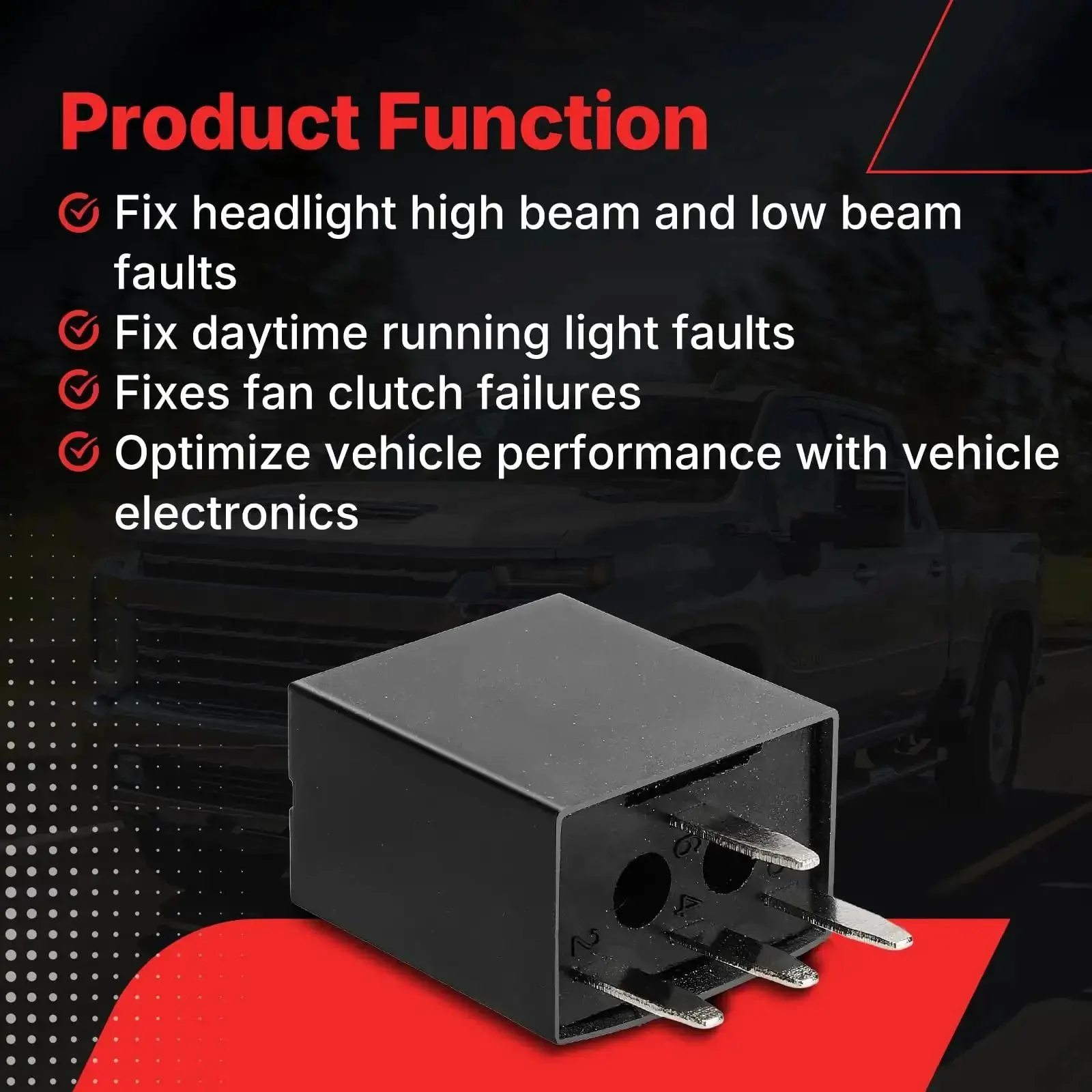 4 Pin Headlight Relay Fuse Module Replacement For Chevy Trailblazer GMC Buick Saab 9 7x Isuzu Pontiac Grand Prix Oldsmobile Bravada Direct Fit Easy Install Durable High Power Surge Resistant Auto Part - Image 5