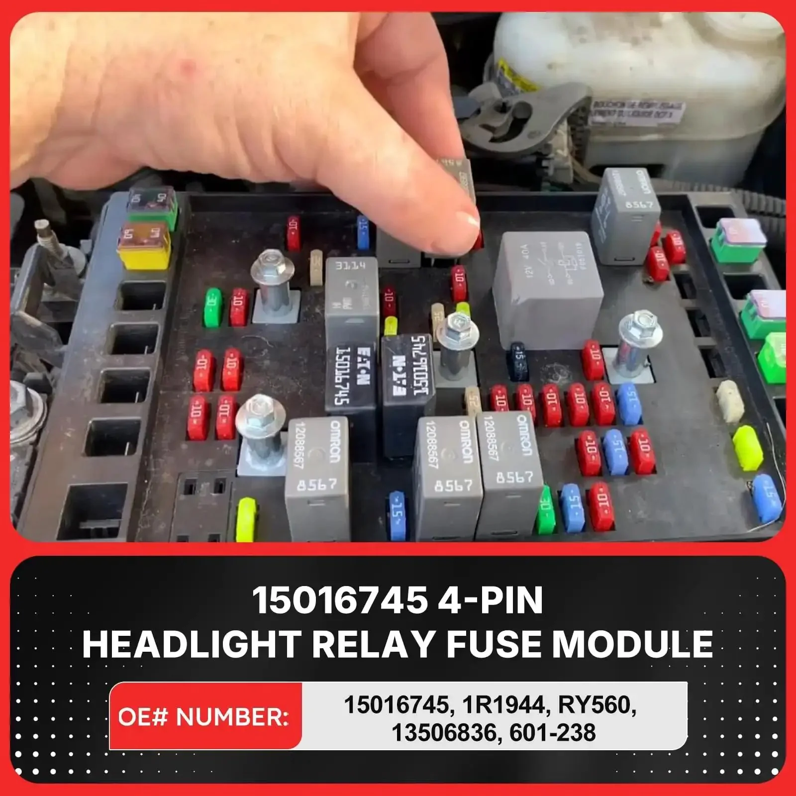 4 Pin Headlight Relay Fuse Module Replacement For Chevy Trailblazer GMC Buick Saab 9 7x Isuzu Pontiac Grand Prix Oldsmobile Bravada Direct Fit Easy Install Durable High Power Surge Resistant Auto Part - Image 6
