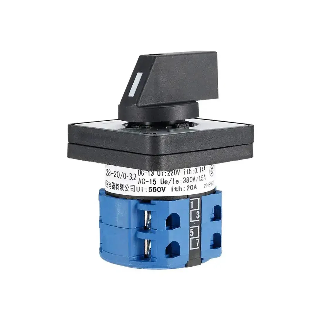 4 Position 8 Terminal Universal Rotary Cam Changeover Switch SYW28-20 Latching 550V 20A Pro Grade Electrical Selector For Control Panels With Flame Retardant Housing Easy Mounting Durable Copper Parts - Image 4
