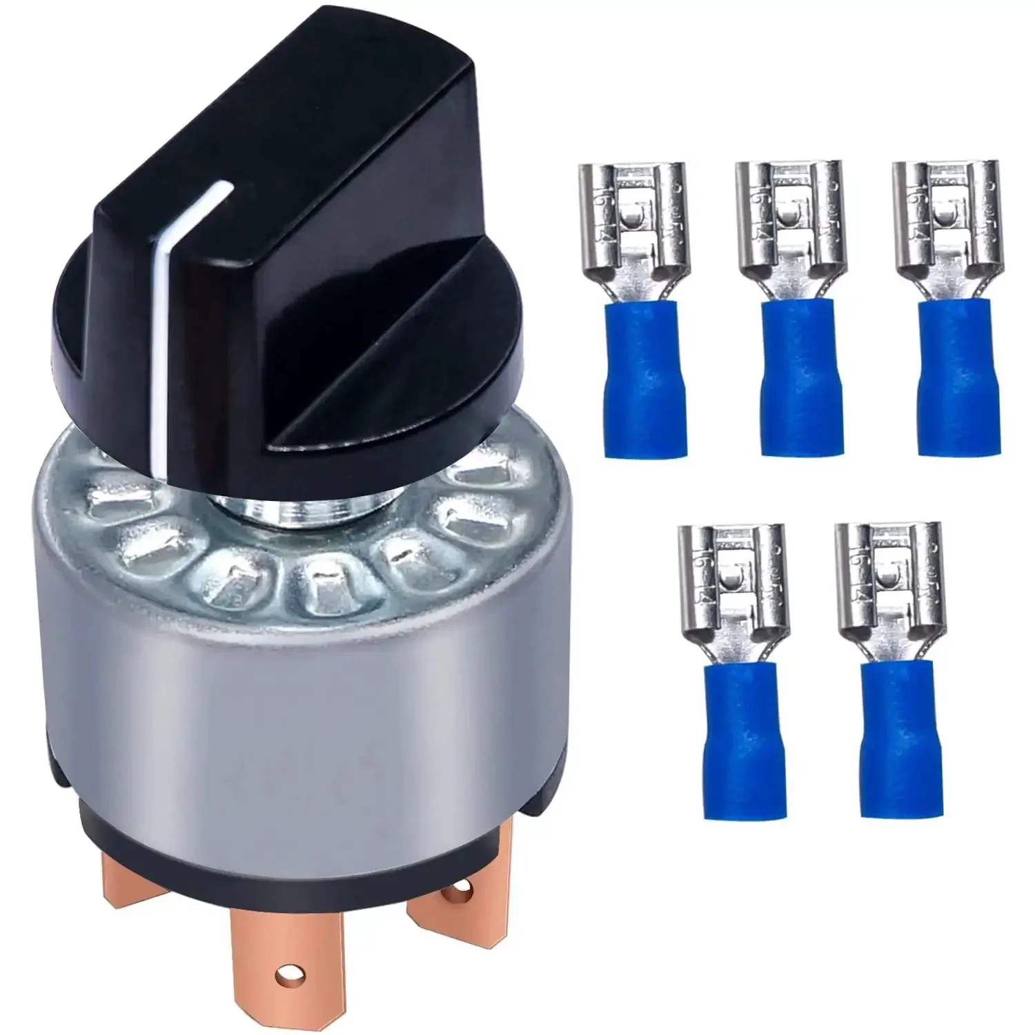 4 Position Rotary Switch For Fans And Heaters, 3 Speed Latching Switch With Tough As Nails Heavy Duty Metal Body, Knob And Terminals, 16 Amps At 125 Volts And 12 Amps At 250 Volts, Speed Selector Dial F040 - Image 4