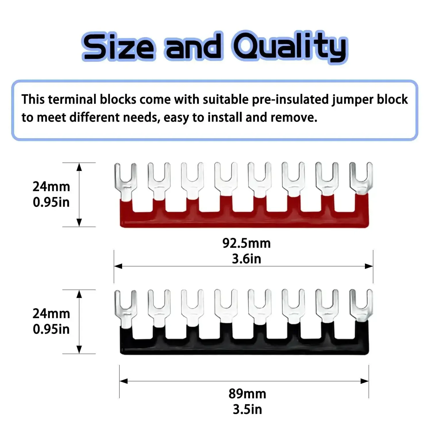4 Sets 8-Position 600V 25A Terminal Blocks With Cover, Dual Row Ground Bus Bar Wire Screw Terminal Kit, Easy Wiring, Clean Install, Pre Insulated Terminal Strips WW004-2508 - Image 4