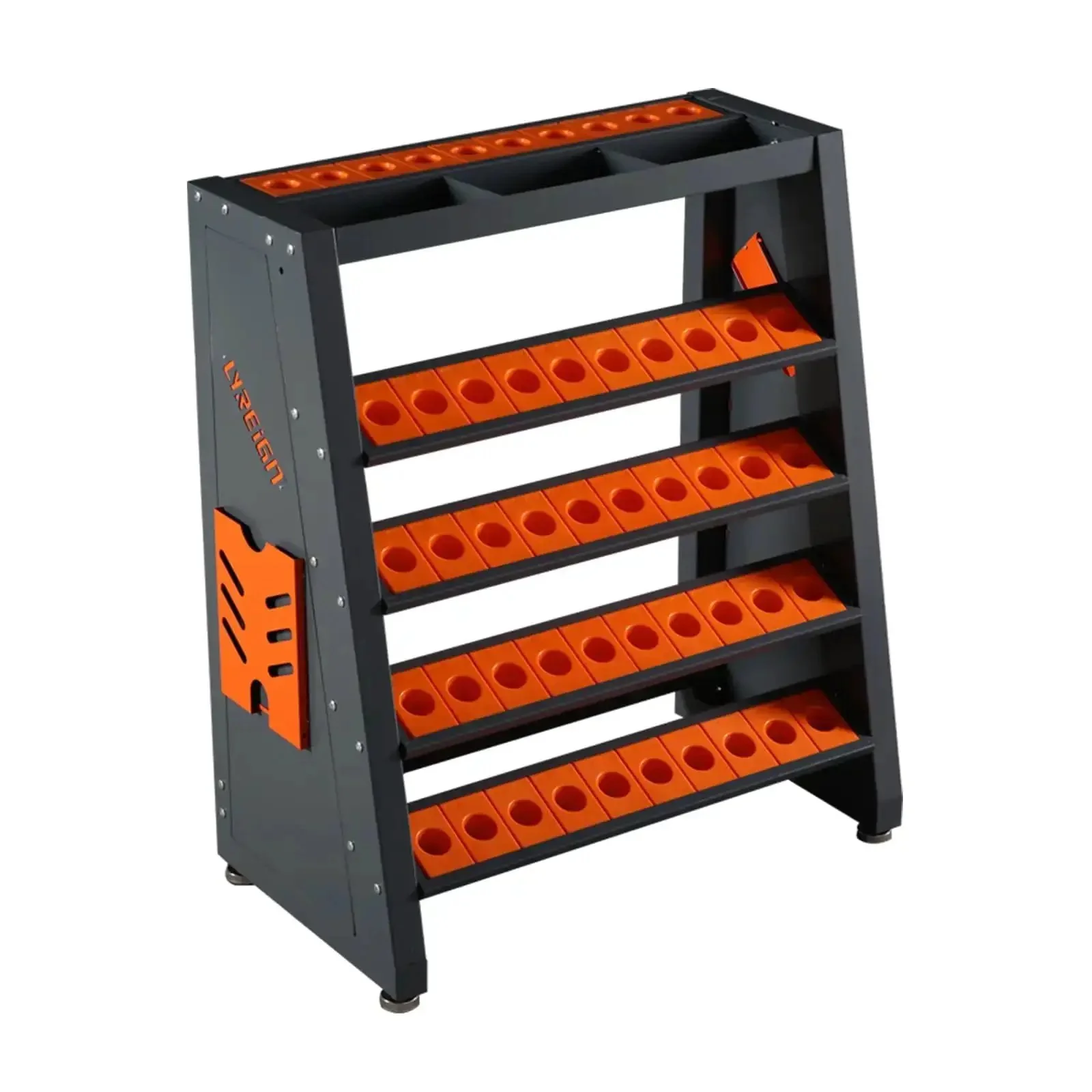 4 Tier CNC Tool Rack With 40 Taper Holder And 70 Capacity CNC Tool Cart Storage Cabinet For Heavy Duty Organization, Easy Access And Portable Shop Grade Tool Storage