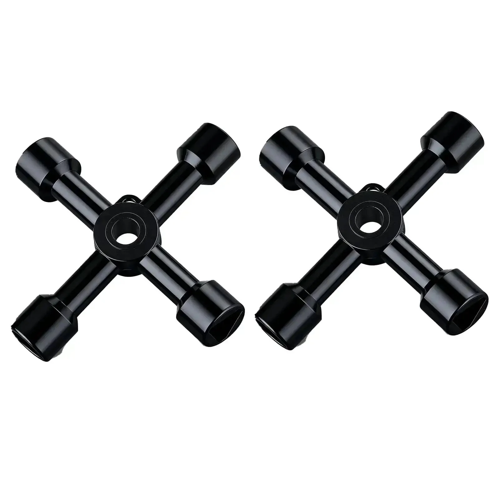 4-Way Universal Utility Cabinet Keys 2 Pack In Black For Gas Meters, Water Panels, And Electric Boxes, The Go-To Backup Access Tools For Home, Garage, And Small Biz