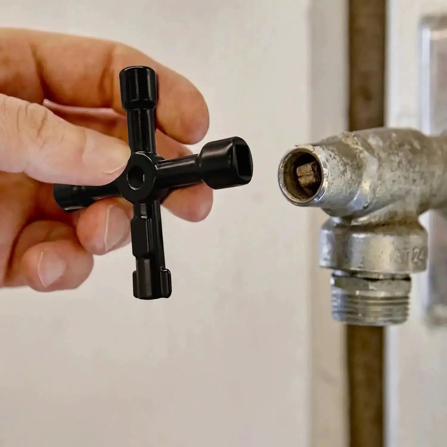 4-Way Universal Utility Cabinet Keys 2 Pack In Black For Gas Meters, Water Panels, And Electric Boxes, The Go-To Backup Access Tools For Home, Garage, And Small Biz - Image 3