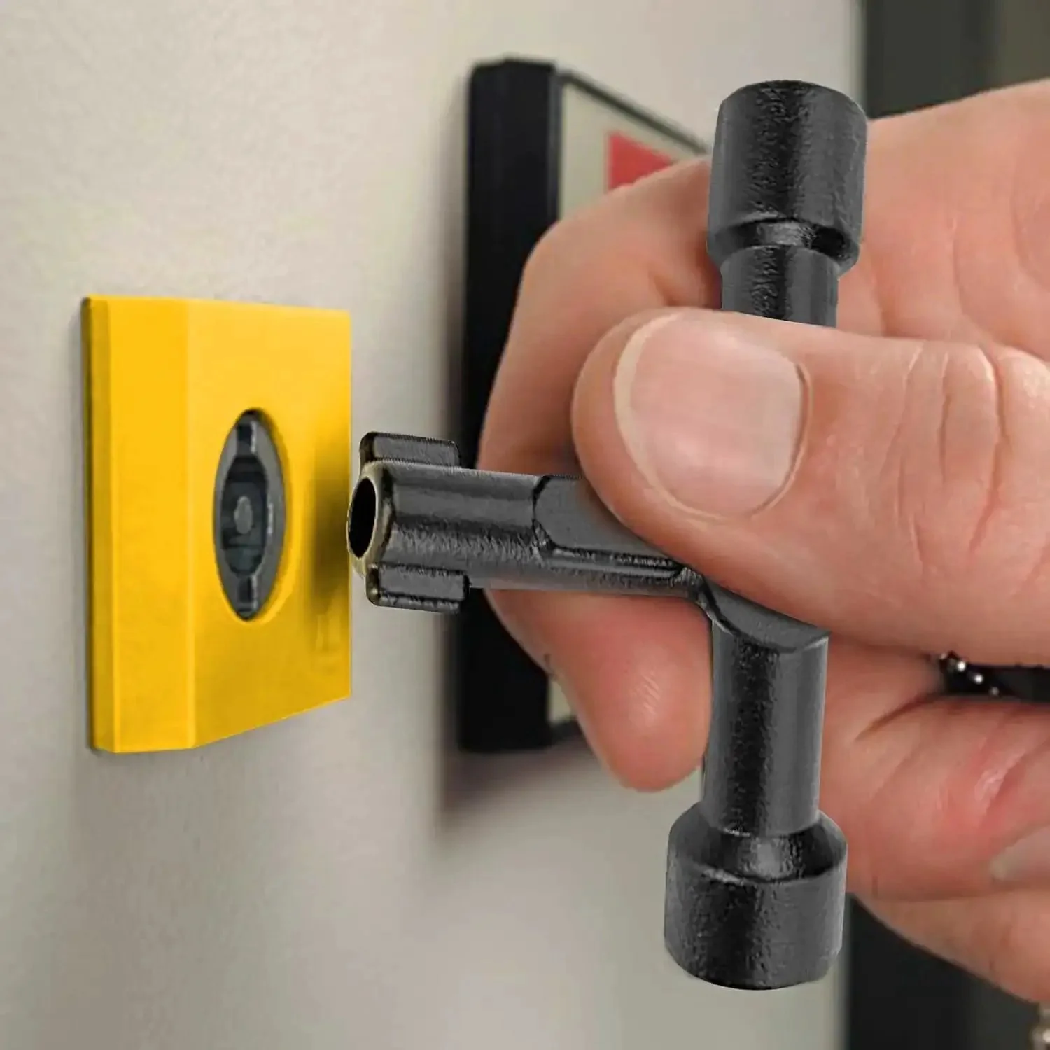 4-Way Universal Utility Cabinet Keys 2 Pack In Black For Gas Meters, Water Panels, And Electric Boxes, The Go-To Backup Access Tools For Home, Garage, And Small Biz - Image 4