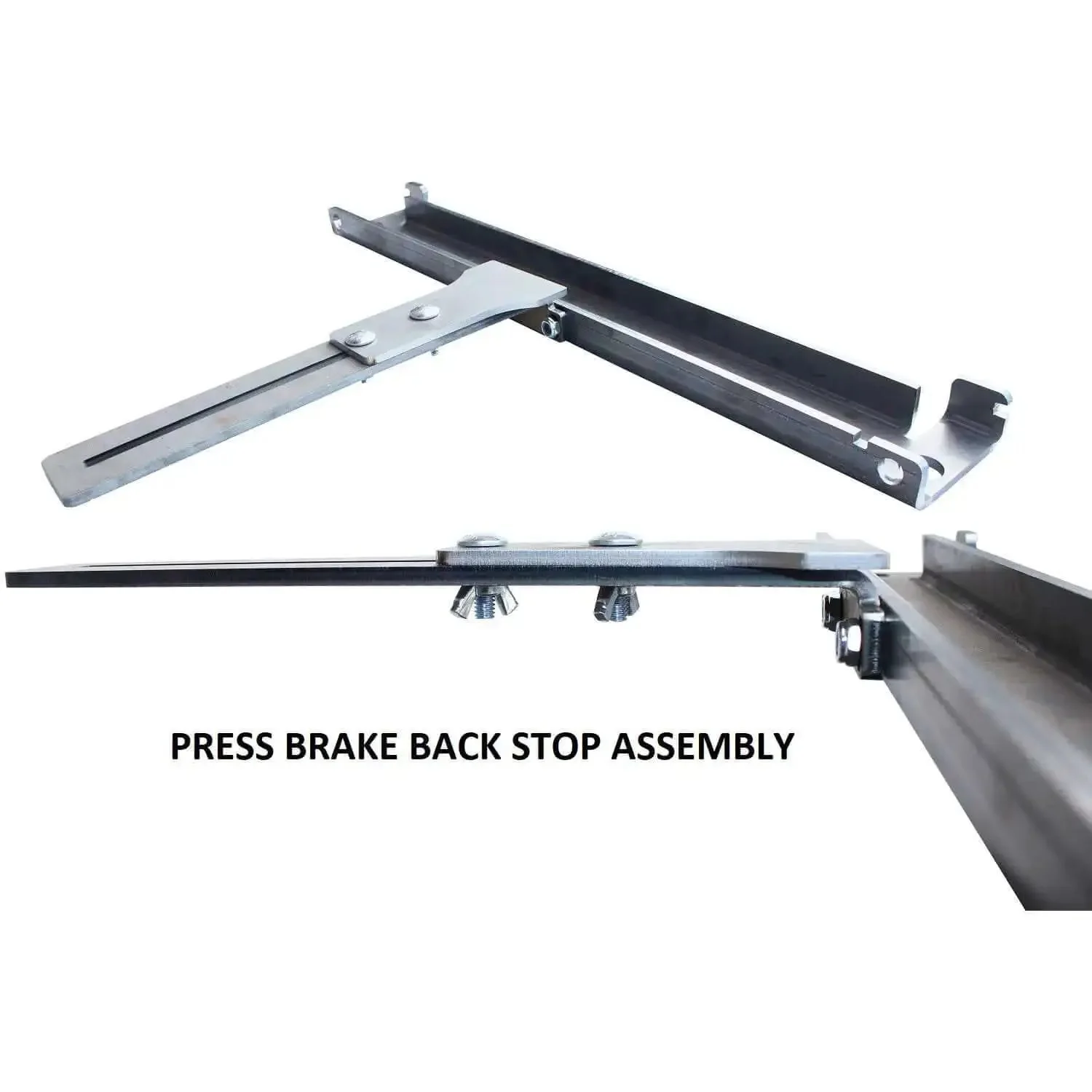 40 Inch Finger Press Brake DIY Builder Kit With Adjustable Back Stop For Steel Bending, Beefy Unassembled Frame Built From Three Eighths Inch Steel That Bends Up To 37.5 Inch Material And Fits Hydraulic Presses With 40 Inch Between Beams - Image 2