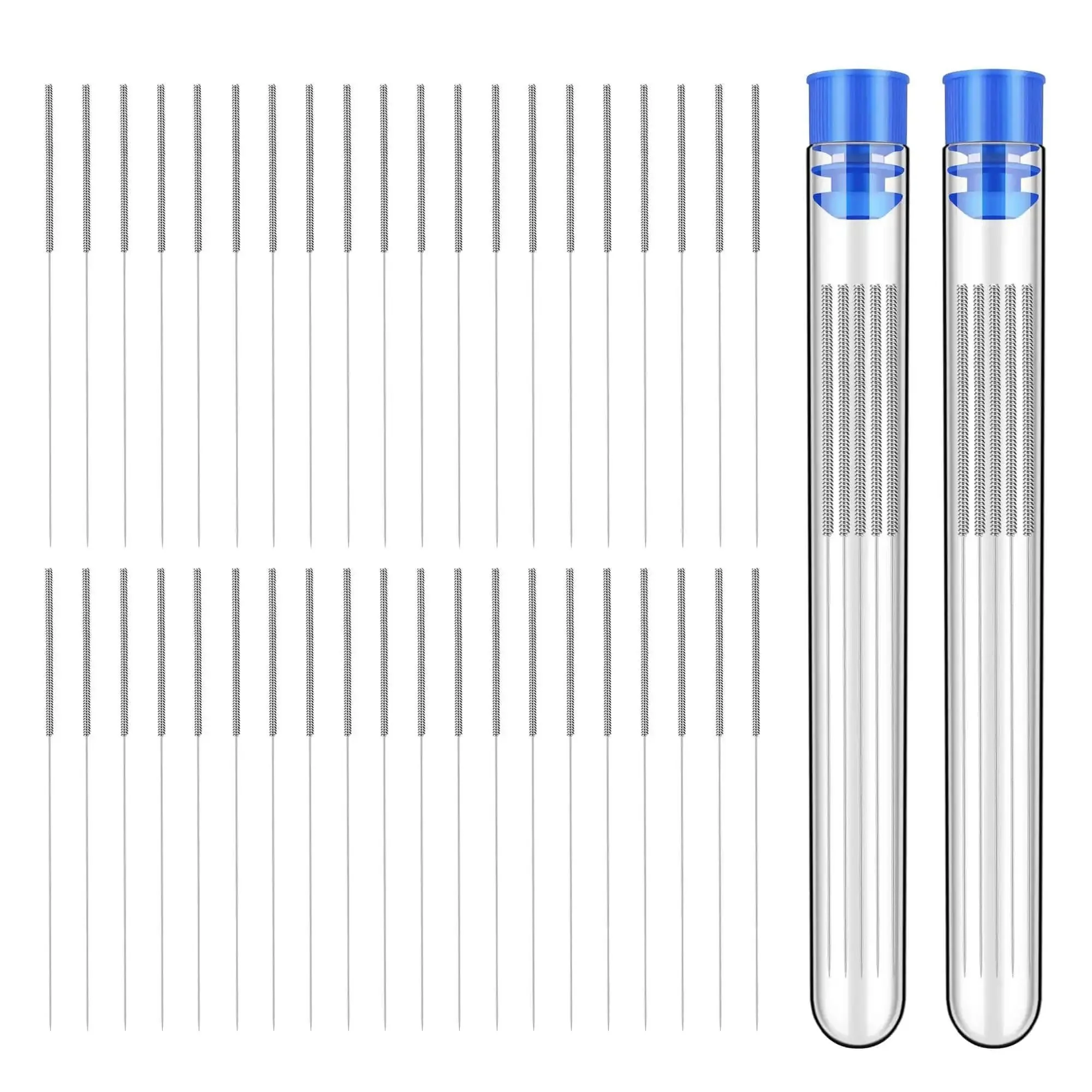 40 Piece 3D Printer Nozzle Cleaning Kit With 0.4mm Stainless Steel Cleaning Needles Universal Clog Removal Tool Set For Most 3D Printers Pro Grade Nozzle Maintenance To Keep Prints Flowing Neatly Stored In 2 Bottles - Image 2
