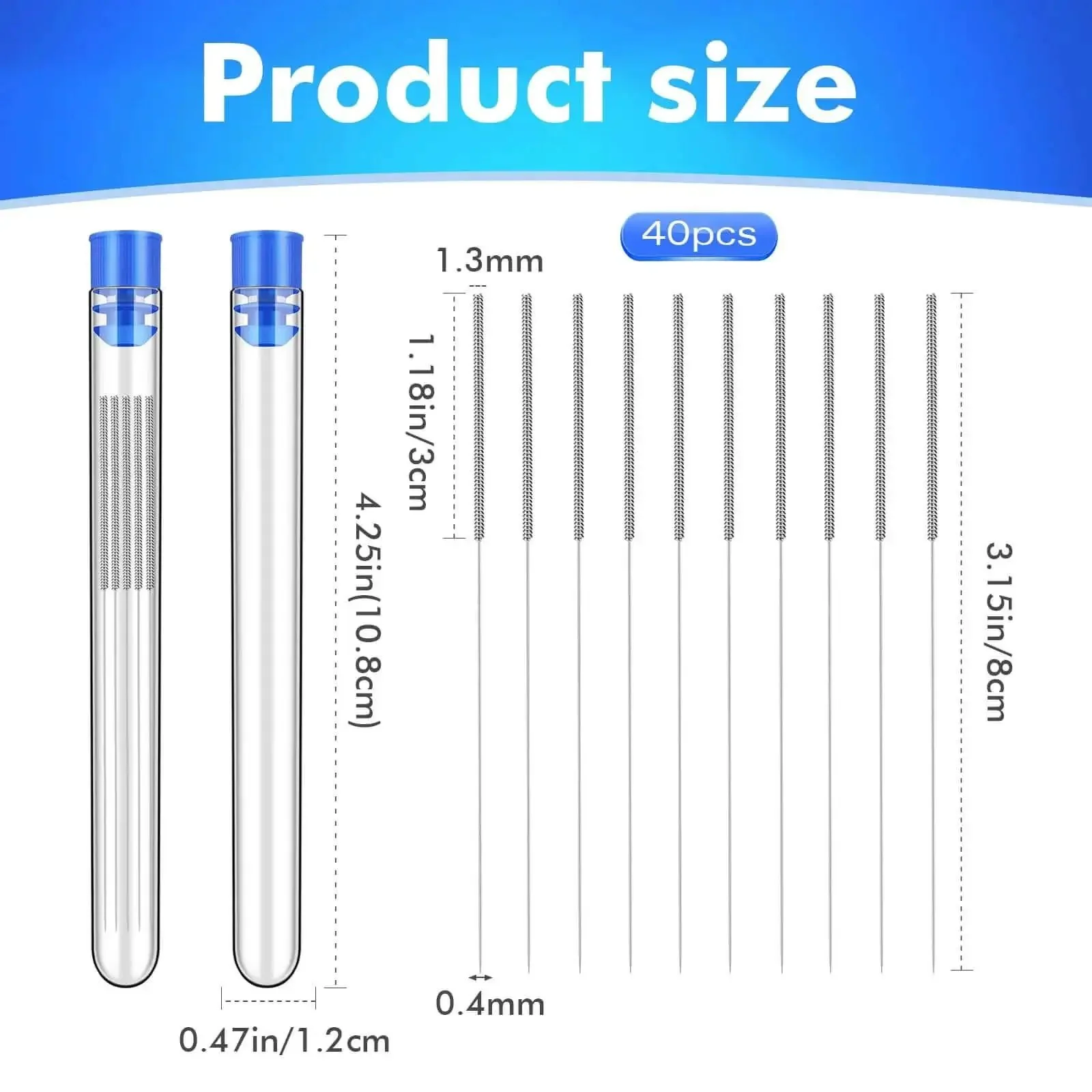 40 Piece 3D Printer Nozzle Cleaning Kit With 0.4mm Stainless Steel Cleaning Needles Universal Clog Removal Tool Set For Most 3D Printers Pro Grade Nozzle Maintenance To Keep Prints Flowing Neatly Stored In 2 Bottles - Image 7