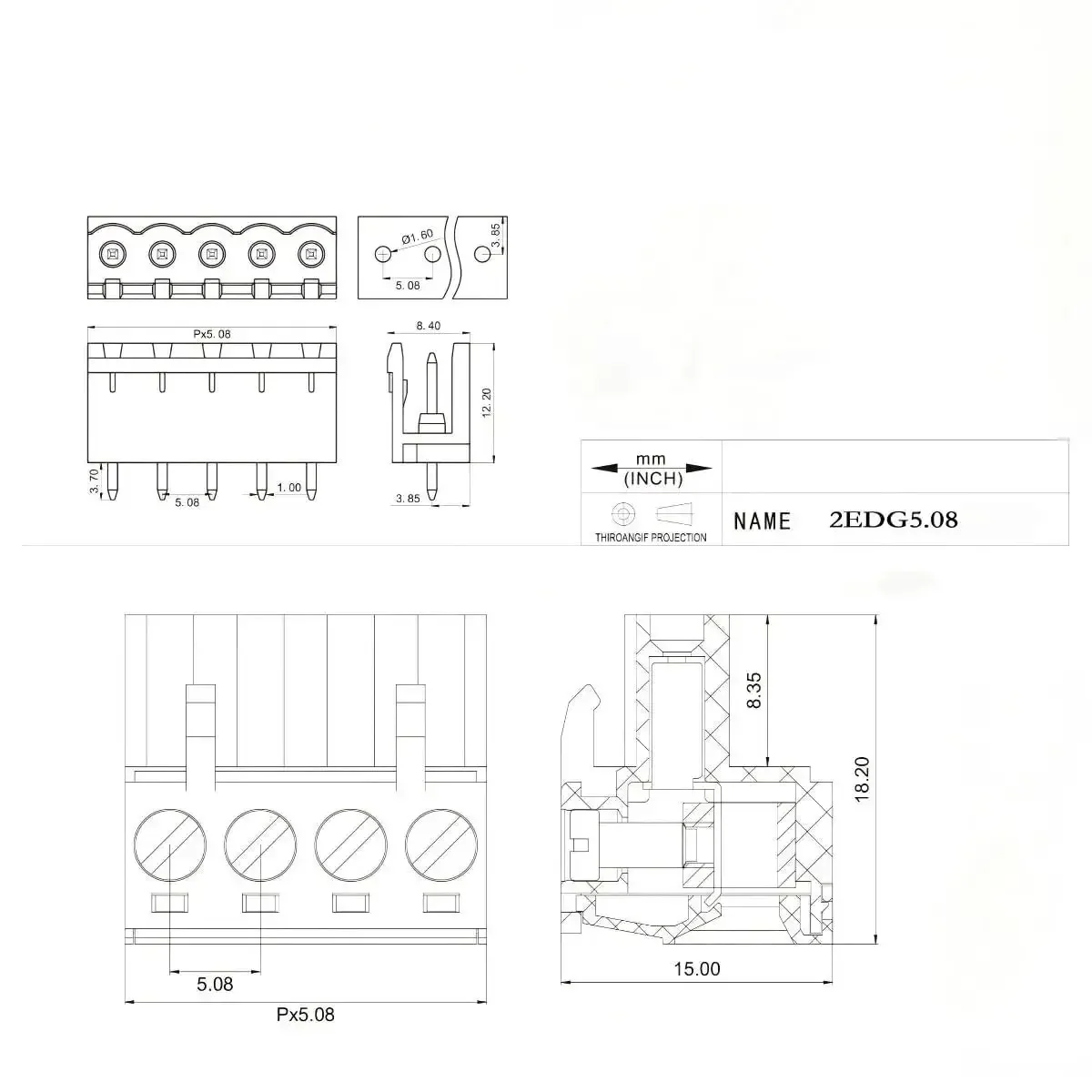 40 Piece 5.08mm Pitch PCB Terminal Block Set With 2 Pin 3 Pin 4 Pin And 5 Pin Plug In Screw Terminals 0.2 Inch Pitch Vertical Female Socket Kit For Electronics Projects And Panel Mounting No Fuss - Image 4