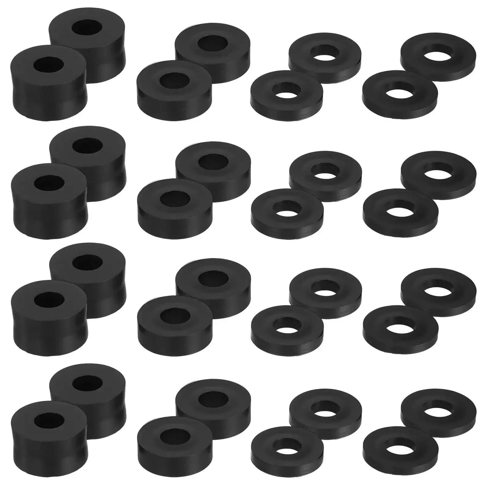 40 Piece Round Spacer Assortment Kit With Four Sizes Versatile Handy Anti Vibration Spacers For Screws Ideal For DIY Electrical Repair And Home Car Projects