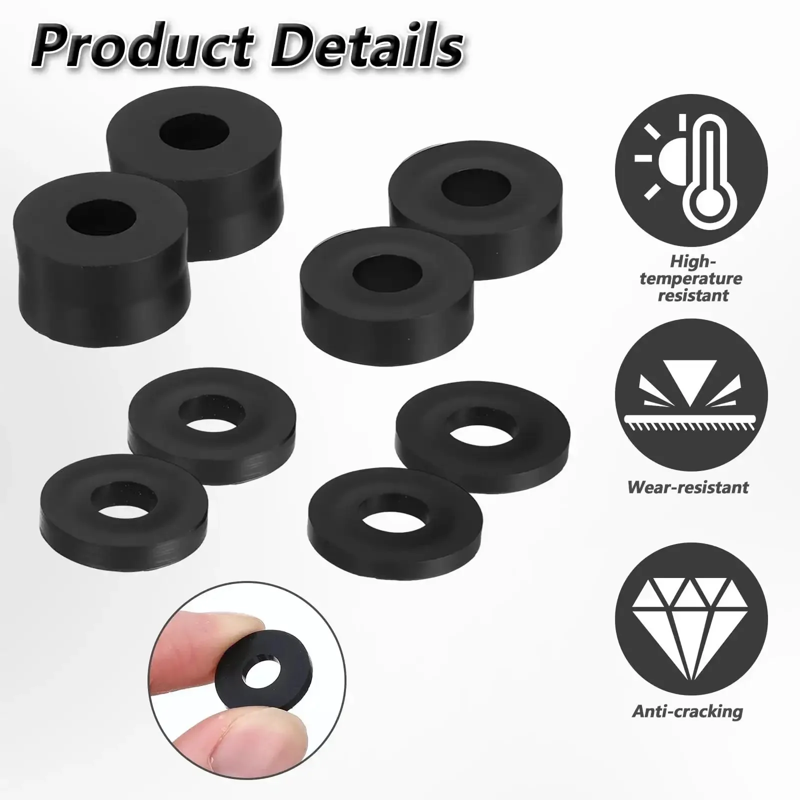 40 Piece Round Spacer Assortment Kit With Four Sizes Versatile Handy Anti Vibration Spacers For Screws Ideal For DIY Electrical Repair And Home Car Projects - Image 6
