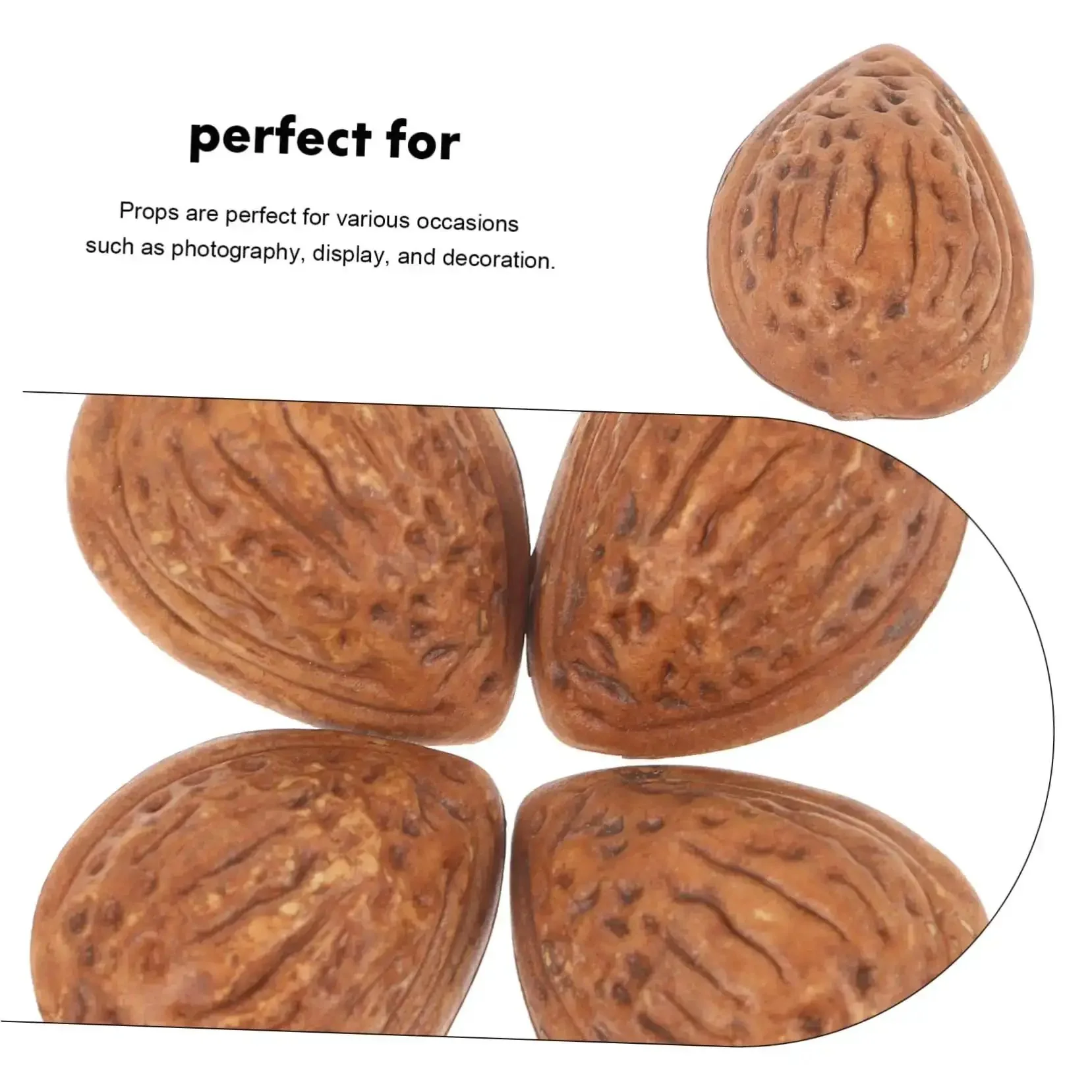 40 Realistic Faux Almonds For Crafts And Food Photography, Lifelike Artificial Nuts For Home Decor, Miniature Displays, Table Centerpieces, And Food Styling Props - Image 5