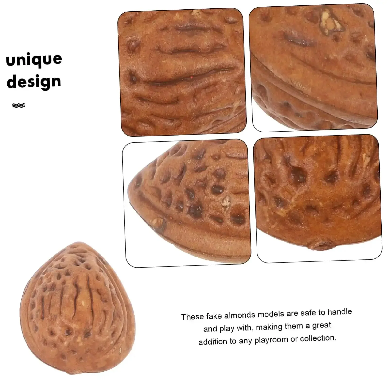 40 Realistic Faux Almonds For Crafts And Food Photography, Lifelike Artificial Nuts For Home Decor, Miniature Displays, Table Centerpieces, And Food Styling Props - Image 9